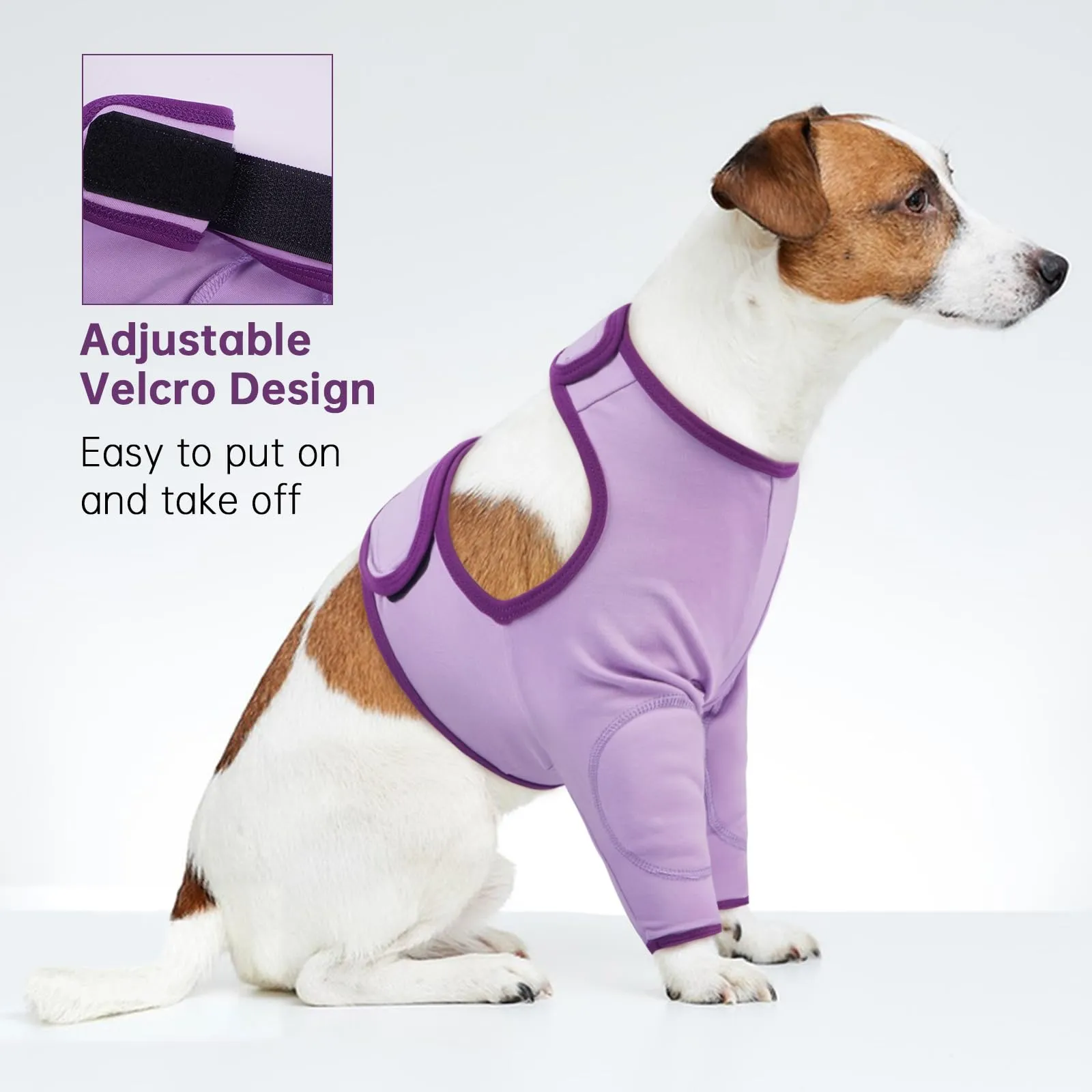 Protezione Zampe Anteriore Cane, Tutore Anteriore Protezione Gomiti Body Post Operatorio Per Cani Zampe Anteriori(Viola, 2XL) - immagine 5