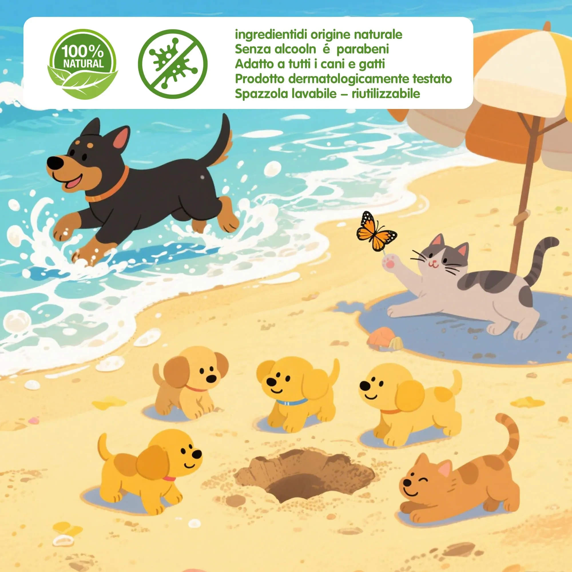 Aspand Detergente per Zampe per Cani e Gatti Senza Risciacquo 200ml - immagine 5