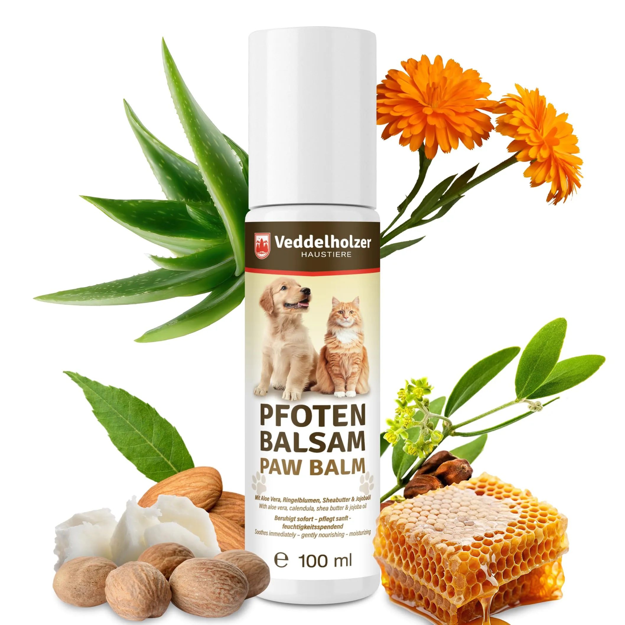 Veddelholzer 100 ml Balsamo per Zampe per Cani – Protezione Naturale e Cura per polpastrelli screpolati. - immagine 1
