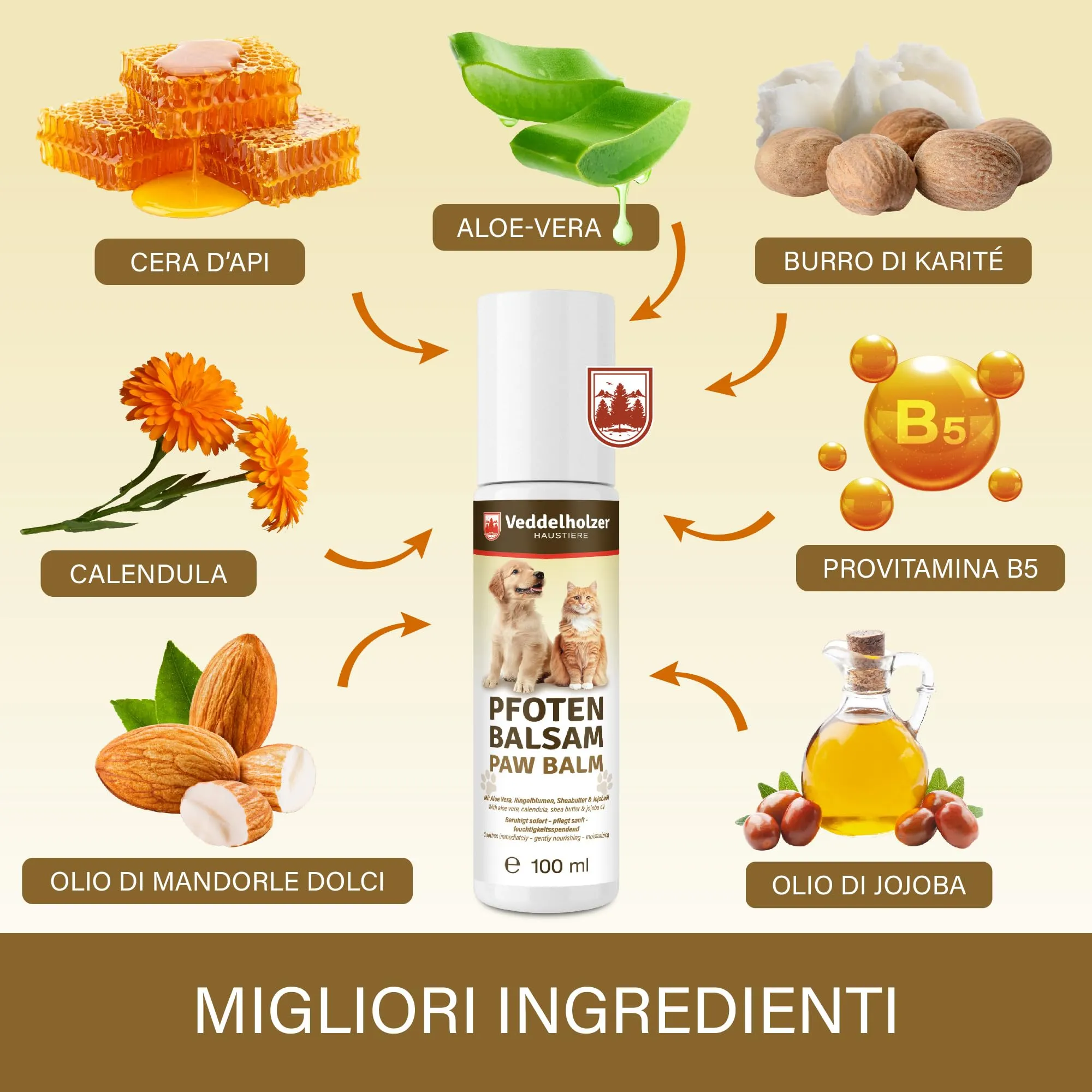 Veddelholzer 100 ml Balsamo per Zampe per Cani – Protezione Naturale e Cura per polpastrelli screpolati. - immagine 4