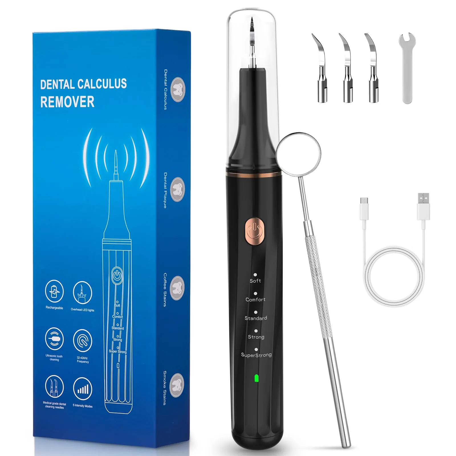 Lullu Kit Pulizia Denti Tartaro, Rimuovi Tartaro Denti per Persone e Cane - immagine 1