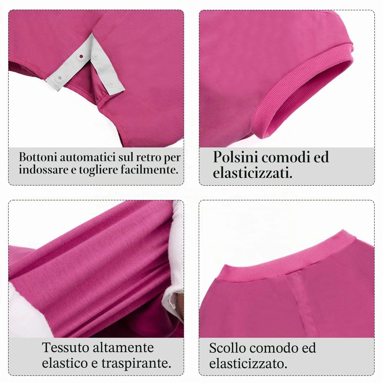 Cyponpy Body Post Operatorio Cane Femmina Maschio Tuta Pigiama Protezione Ferite per Cani Tutina Post Operatoria Cane Vestito Recupero Body per Cani dopo Sterilizzazione Chirurgico Alternative Collare - immagine 4