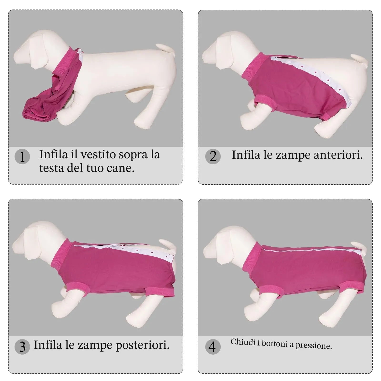 Cyponpy Body Post Operatorio Cane Femmina Maschio Tuta Pigiama Protezione Ferite per Cani Tutina Post Operatoria Cane Vestito Recupero Body per Cani dopo Sterilizzazione Chirurgico Alternative Collare - immagine 5