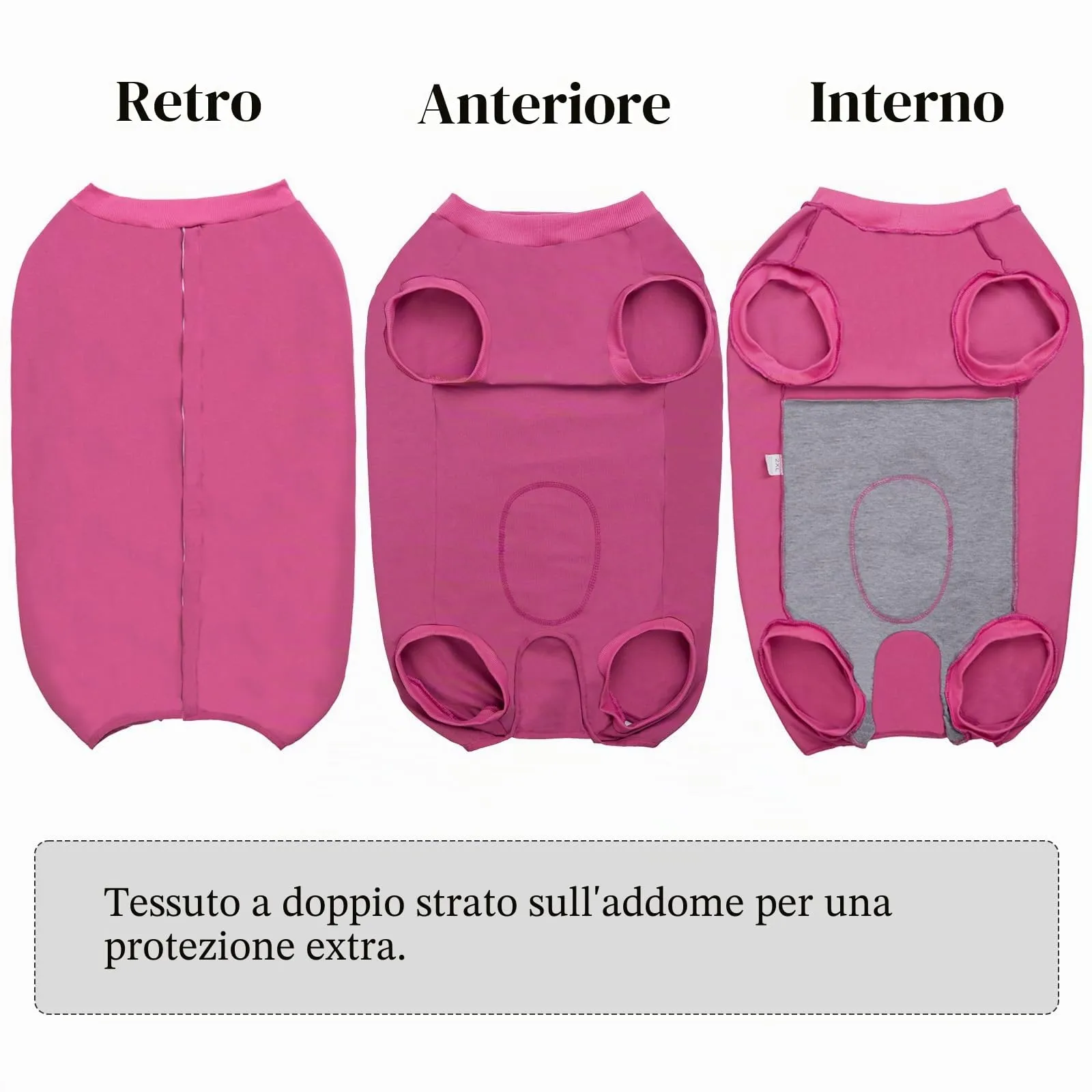 Cyponpy Body Post Operatorio Cane Femmina Maschio Tuta Pigiama Protezione Ferite per Cani Tutina Post Operatoria Cane Vestito Recupero Body per Cani dopo Sterilizzazione Chirurgico Alternative Collare - immagine 6
