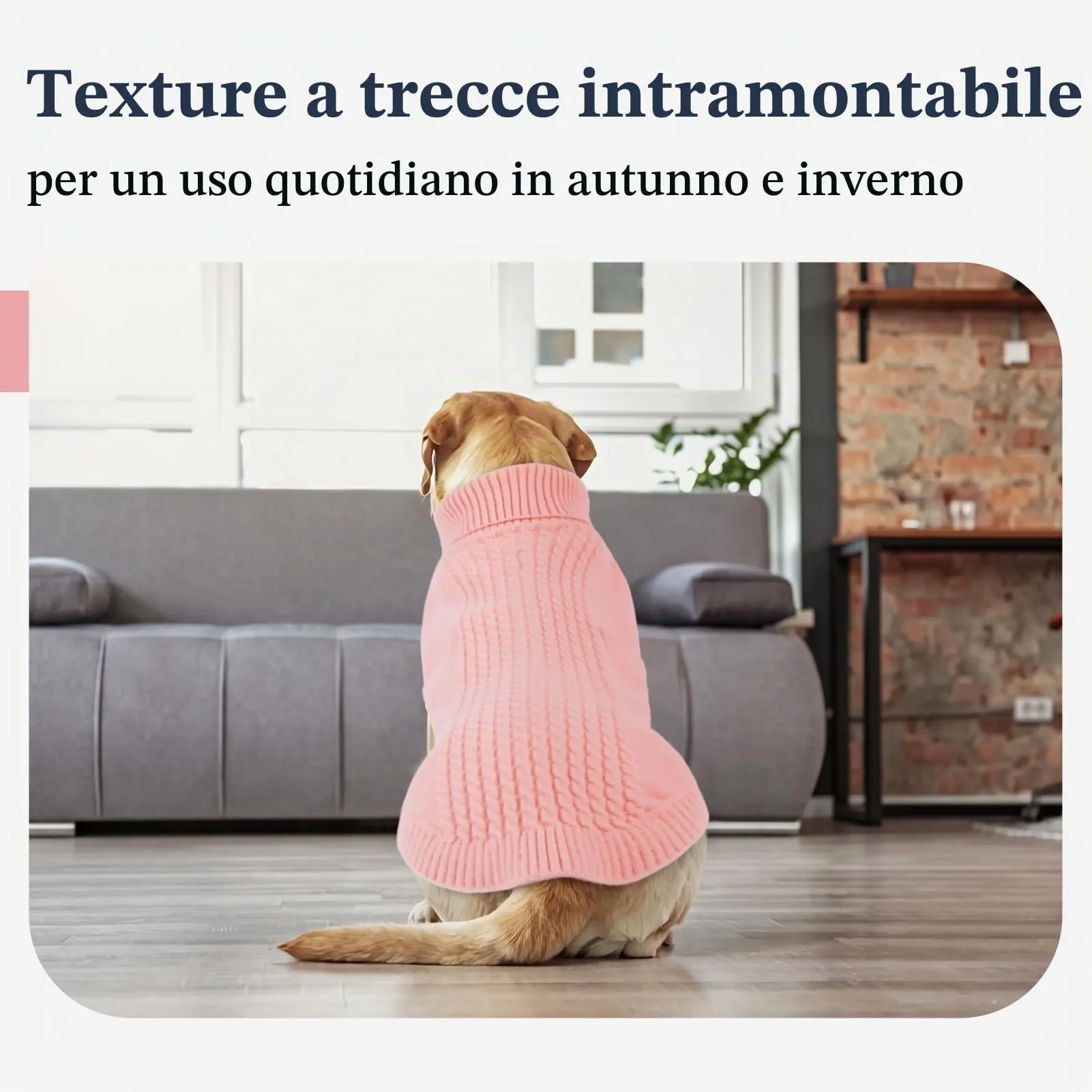Hjumarayan Maglione per cani in maglia per bassotto in miniatura, caldo maglione senza maniche con collo alto, vestiti invernali con foro per imbracatura, maglieria senza maniche, Shih Tzu (rosa - immagine 7