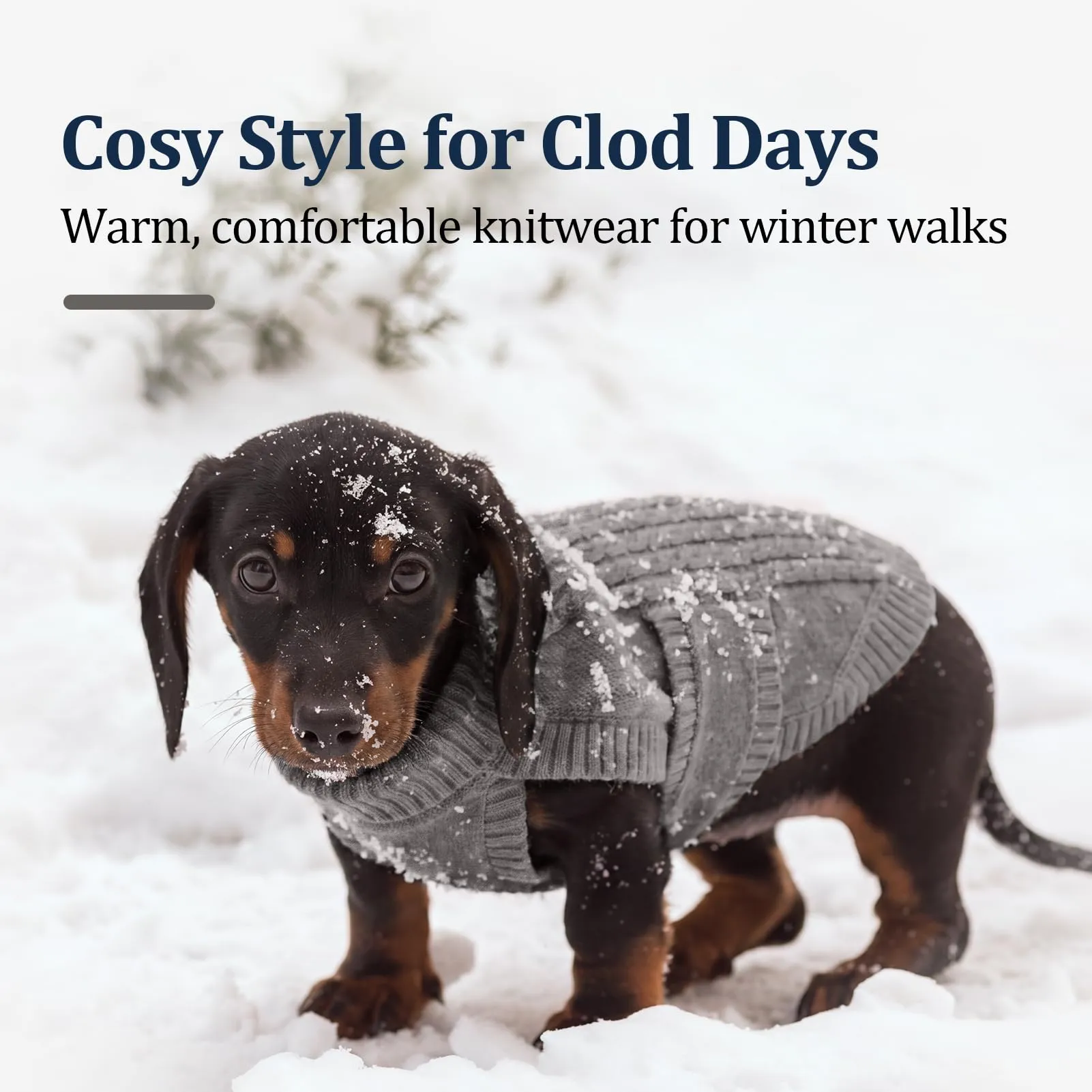 Hjumarayan Comodo maglione per cani in maglia a trecce, morbido maglione a collo alto con foro per imbracatura, caldo e senza maniche, per l'inverno, maglieria per cani di piccola taglia, chihuahua - immagine 7