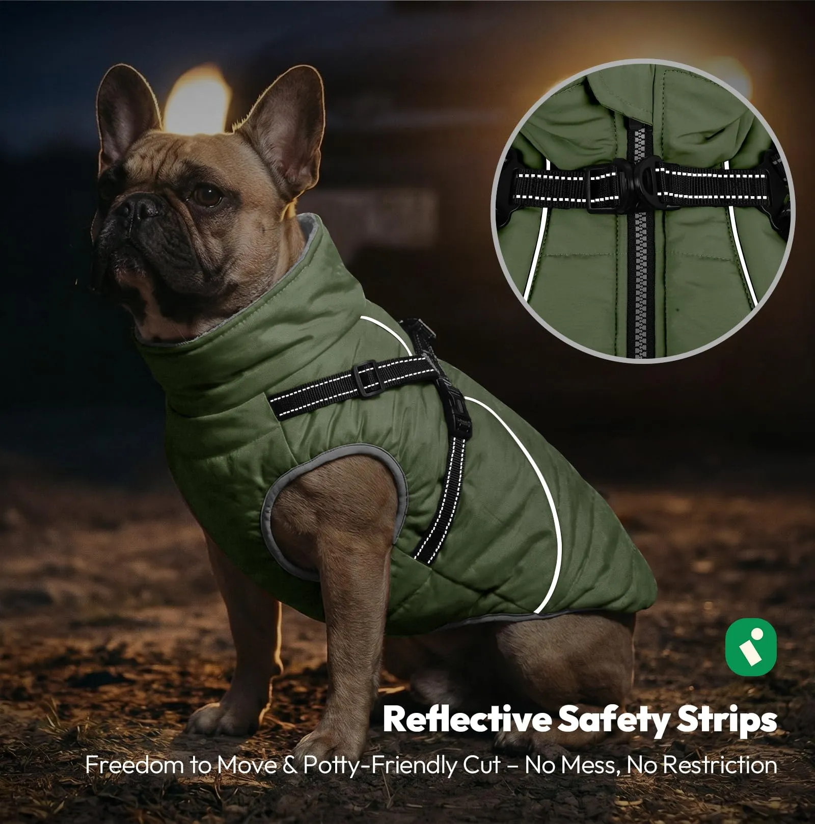 KONVINIT Cappotto Invernale per Cani con Pettorina - Giacca Impermeabile - immagine 7