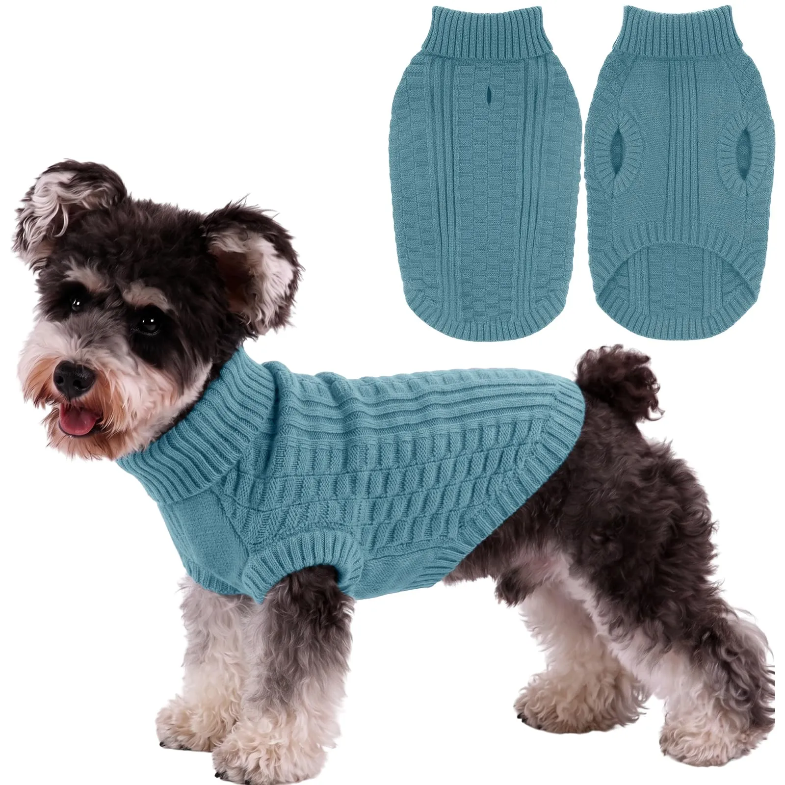 CITÉTOILE Maglione in Lana per Cani e Gatti Per Il Freddo Blu XS - immagine 1