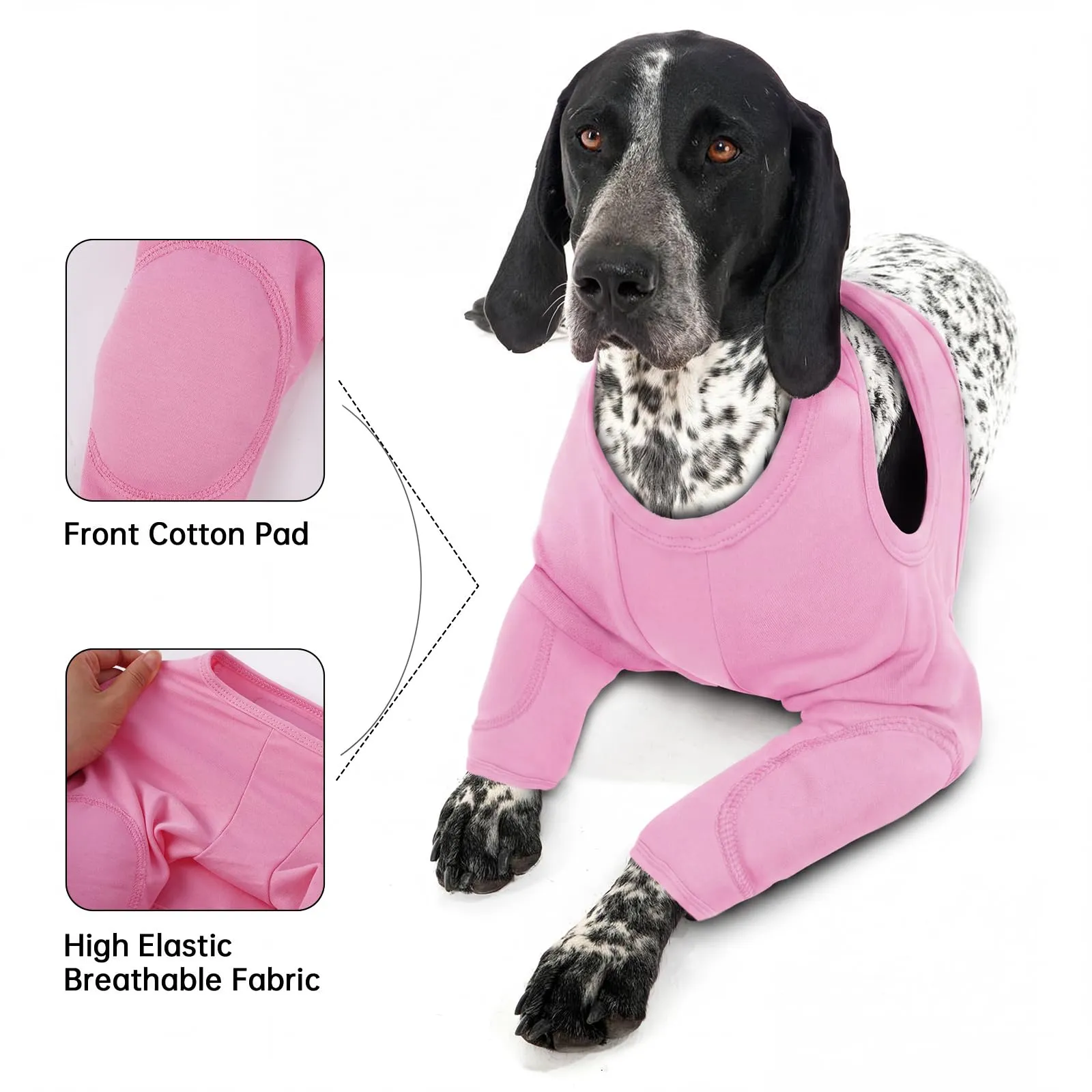 Protezione per ferite per cani - Comoda - Gamba lunga - Mantiene la ferita pulita e asciutta - Rosa - Taglia 2XL - immagine 6