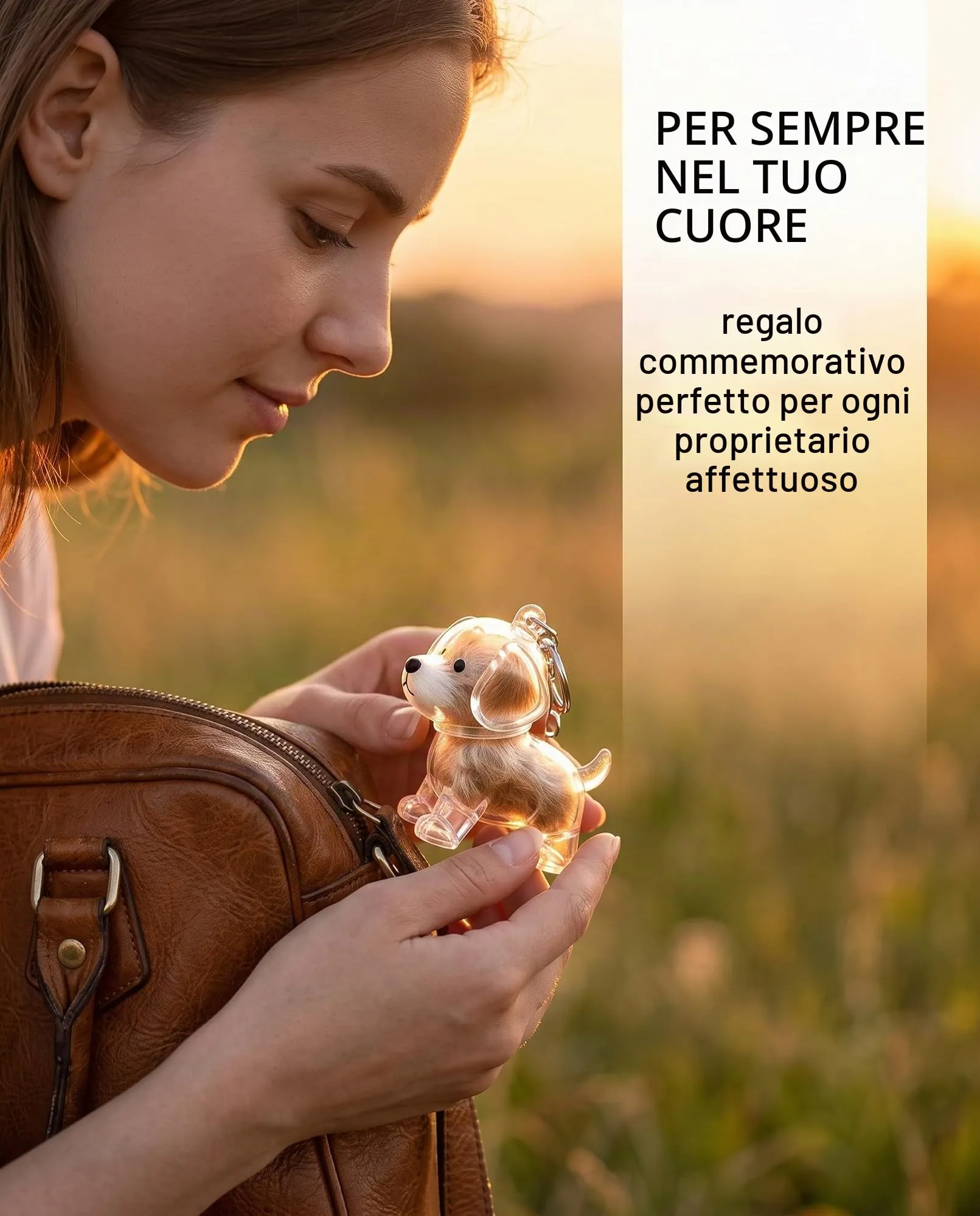 GONZTEL 2 Portachiavi per Peli di Cane in Plastica, Capsula Chiara per Conservazione Sicura, Strumento Raccolta Pelo Rapido, Regalo Emotivo Ricordo Animale Domestico - immagine 3