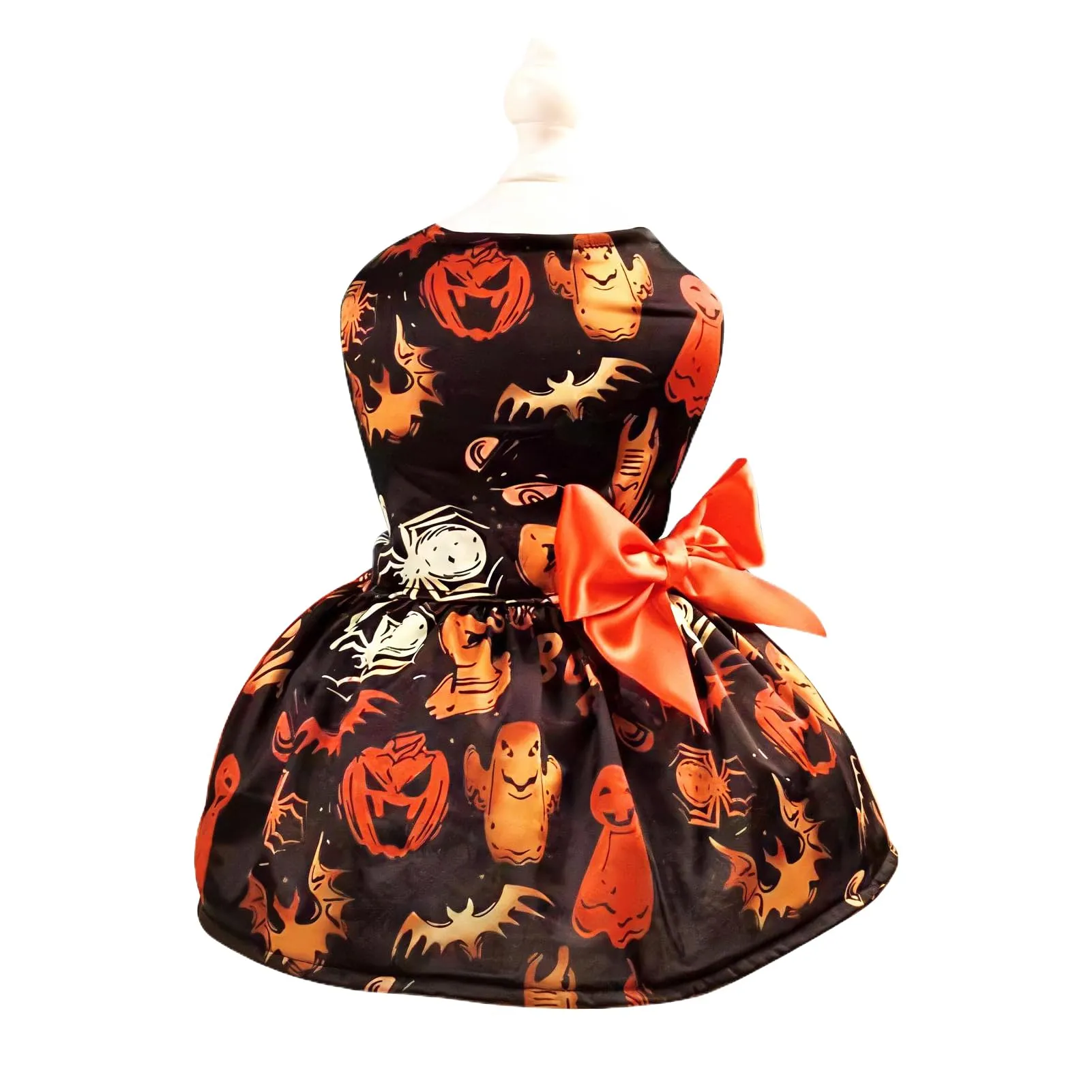 Pwsap Cane Gatto Costume Halloween Vestito Zucca Fantasma Pipistrello, M - immagine 5