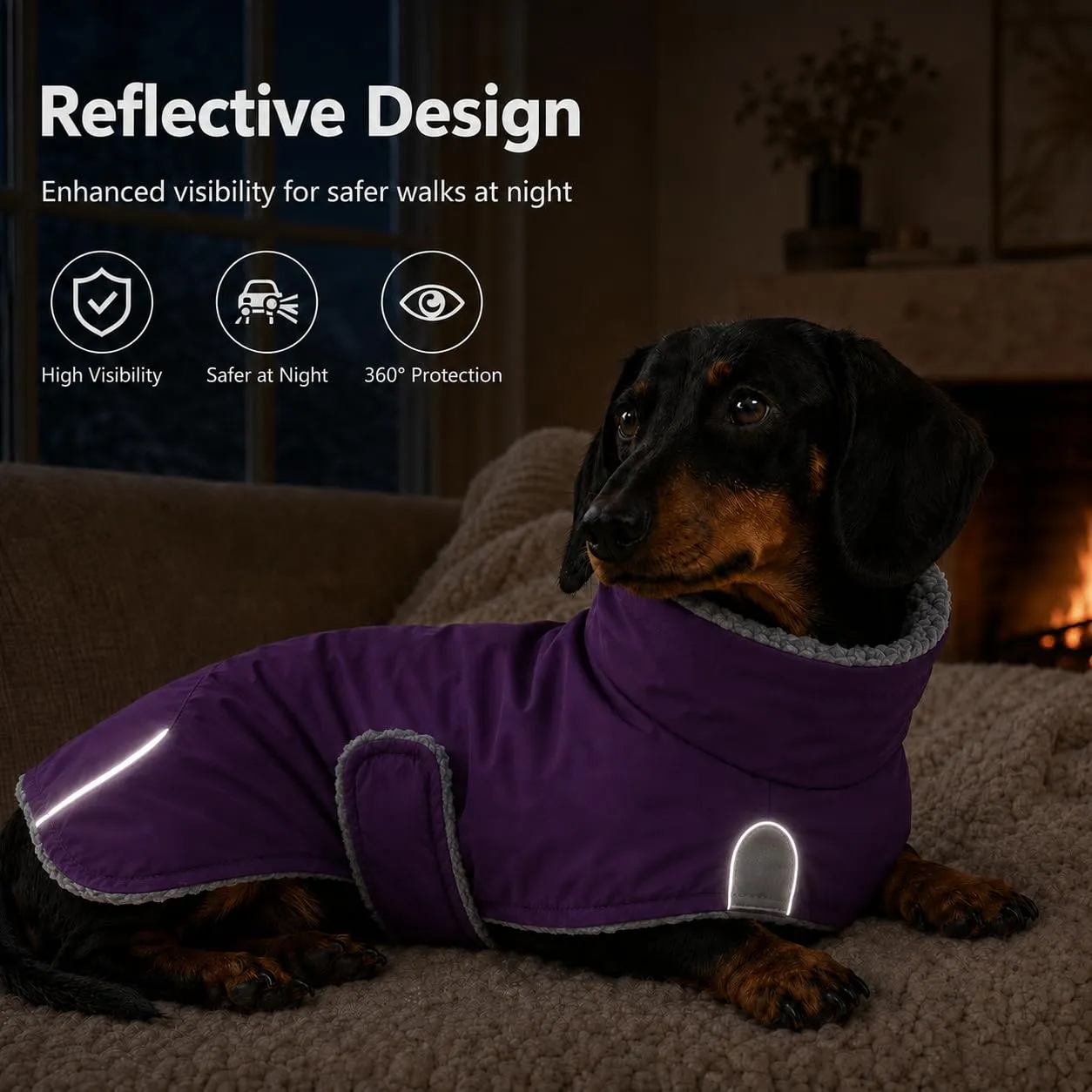 MOREZI Giacca Calda Per Cani Teckel, Abbigliamento Invernale Caldo Per Cani - immagine 4