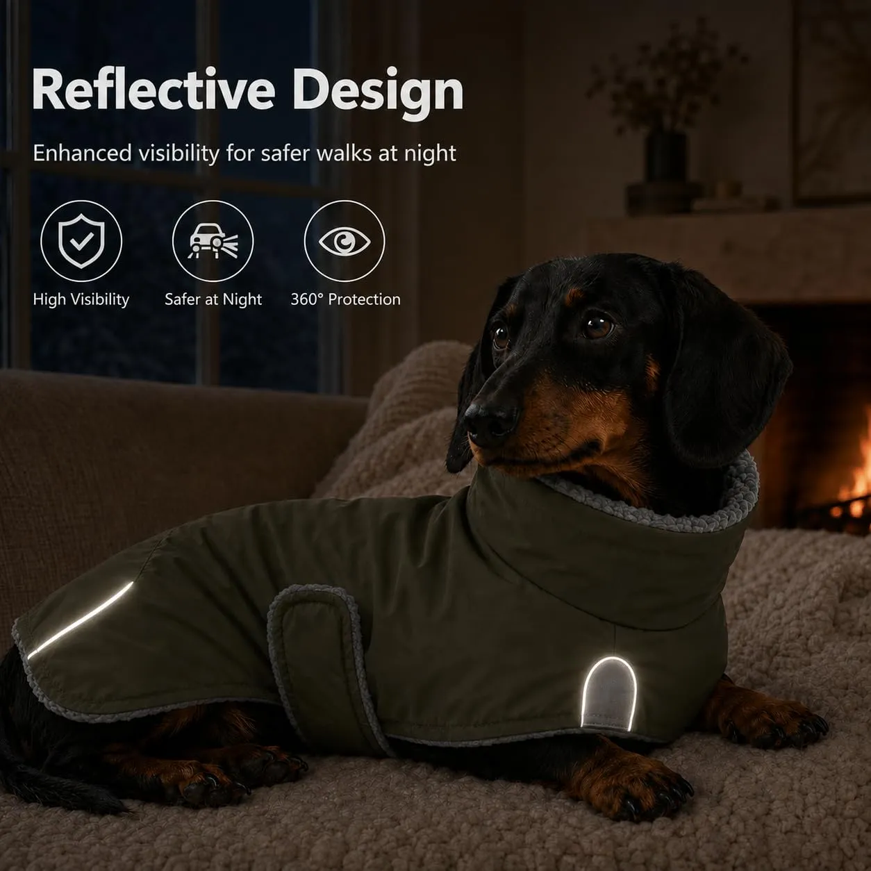 MOREZI Giacca Calda Per Cani Teckel, Abbigliamento Invernale Caldo Per Cani - immagine 4