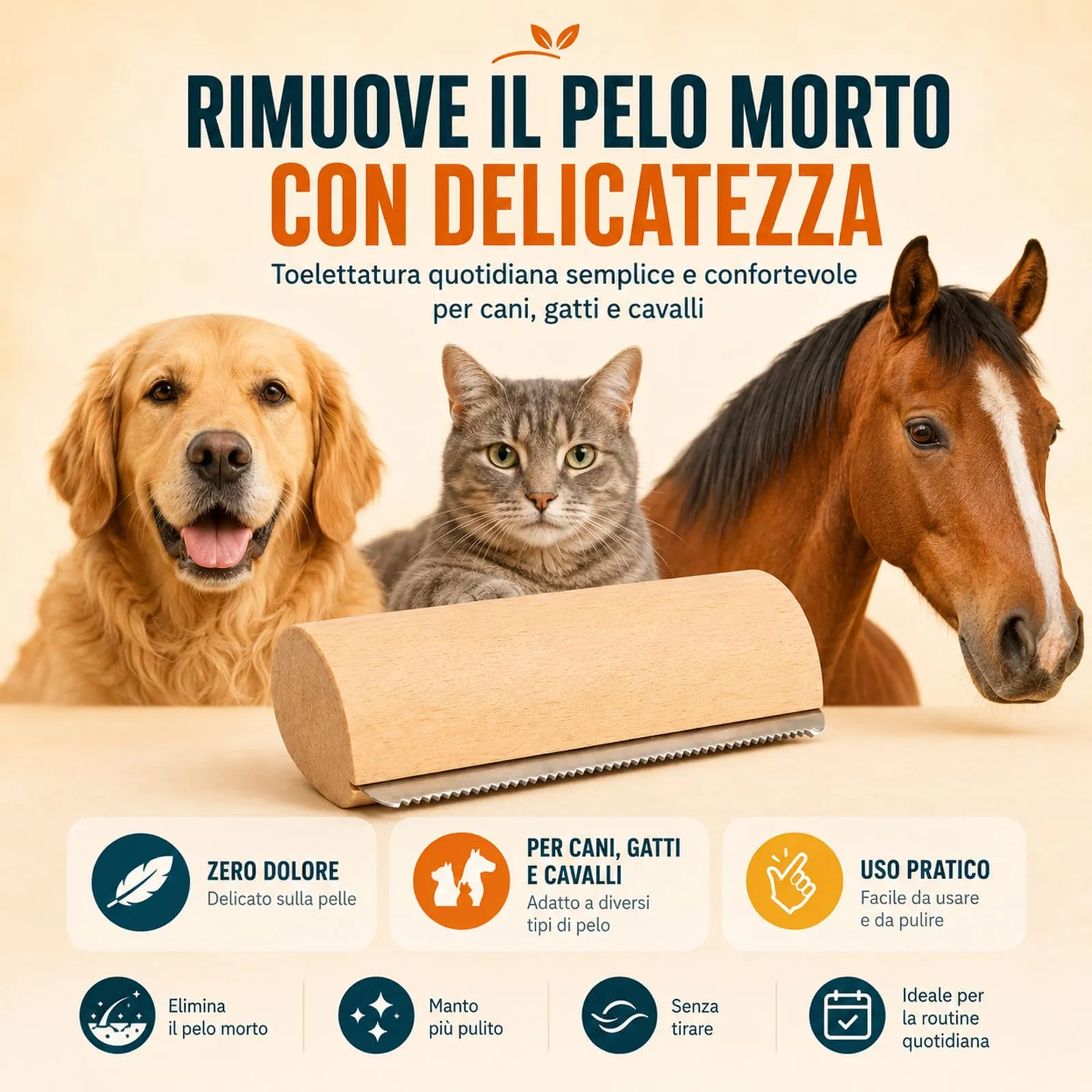 Spazzola Poileo Cane, Spazzola per Cani Rimuovi Sottopelo - immagine 5