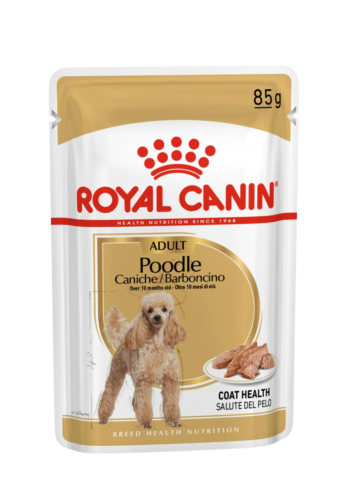 Royal Canin Poodle Adult | 12 x 85 g | Alimento umido per barboncini adulti e anziani | A partire da 10 mesi di età | Per il mantenimento del pelo | Con una consistenza gustosa - immagine 1