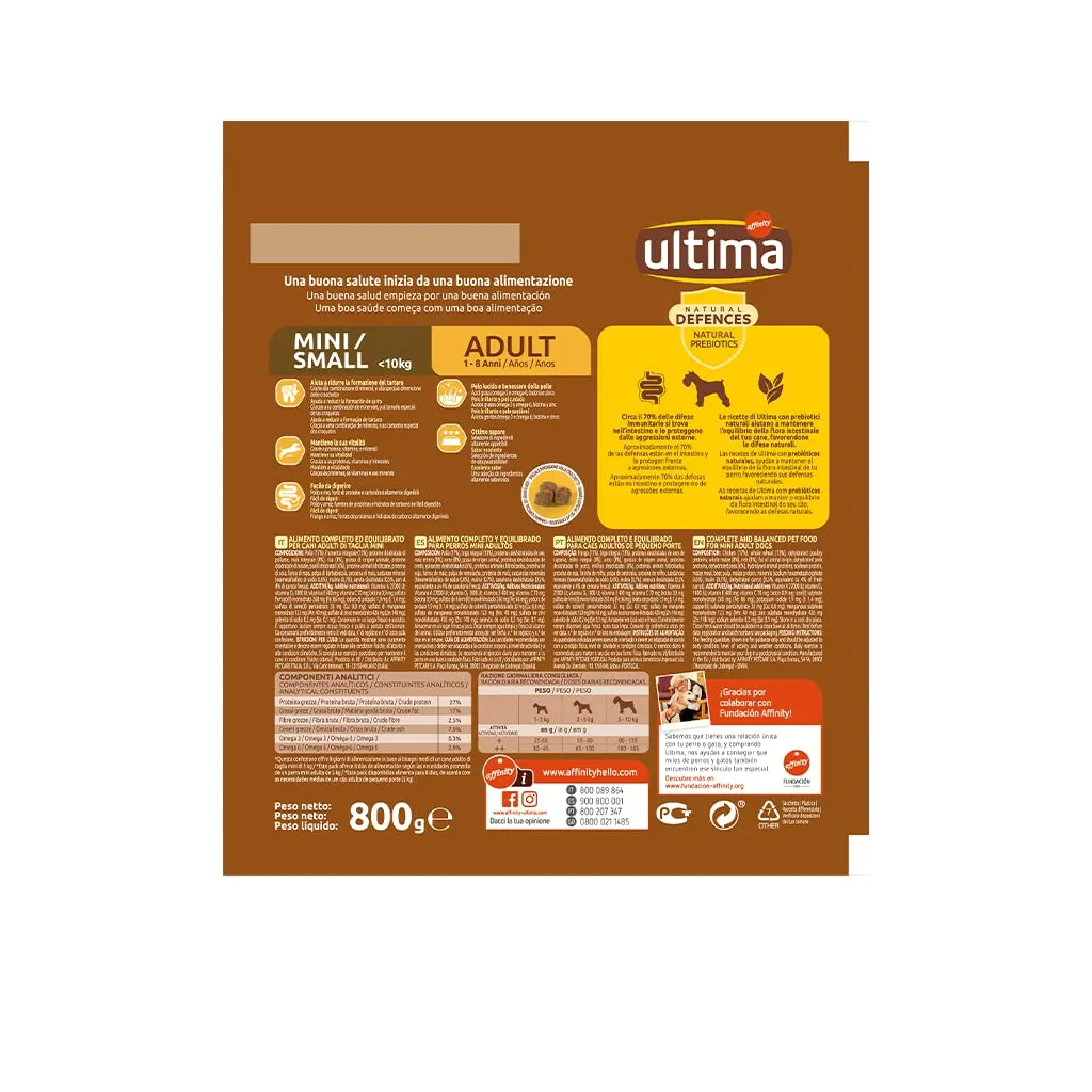 Ultima Cibo per Cani Mini Adult con Pollo, 800 g - immagine 4