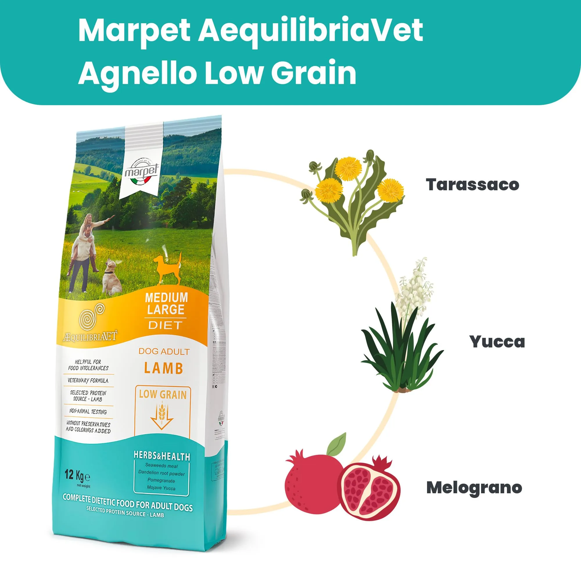 Marpet AequilibriaVet Agnello Medium Large Diet, cani adulti, 12 kg - immagine 6