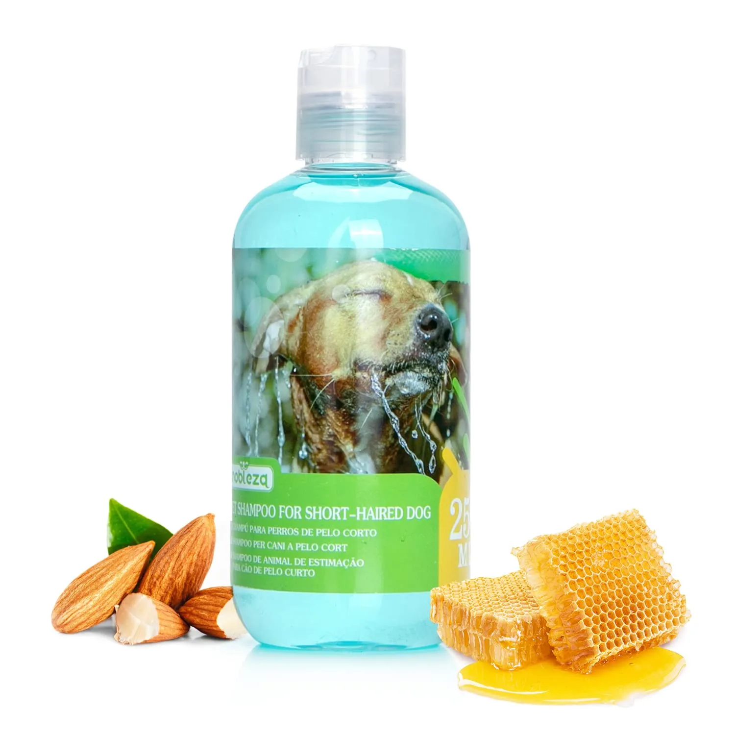 Nobleza Shampoo Delicato per Cuccioli Cani Profumo di Mandorla e Miele,Ideale Shampoo Cani Pelo Corto,Shampoo Igienizzante per Bulldog e Carlino 250 ml - immagine 1