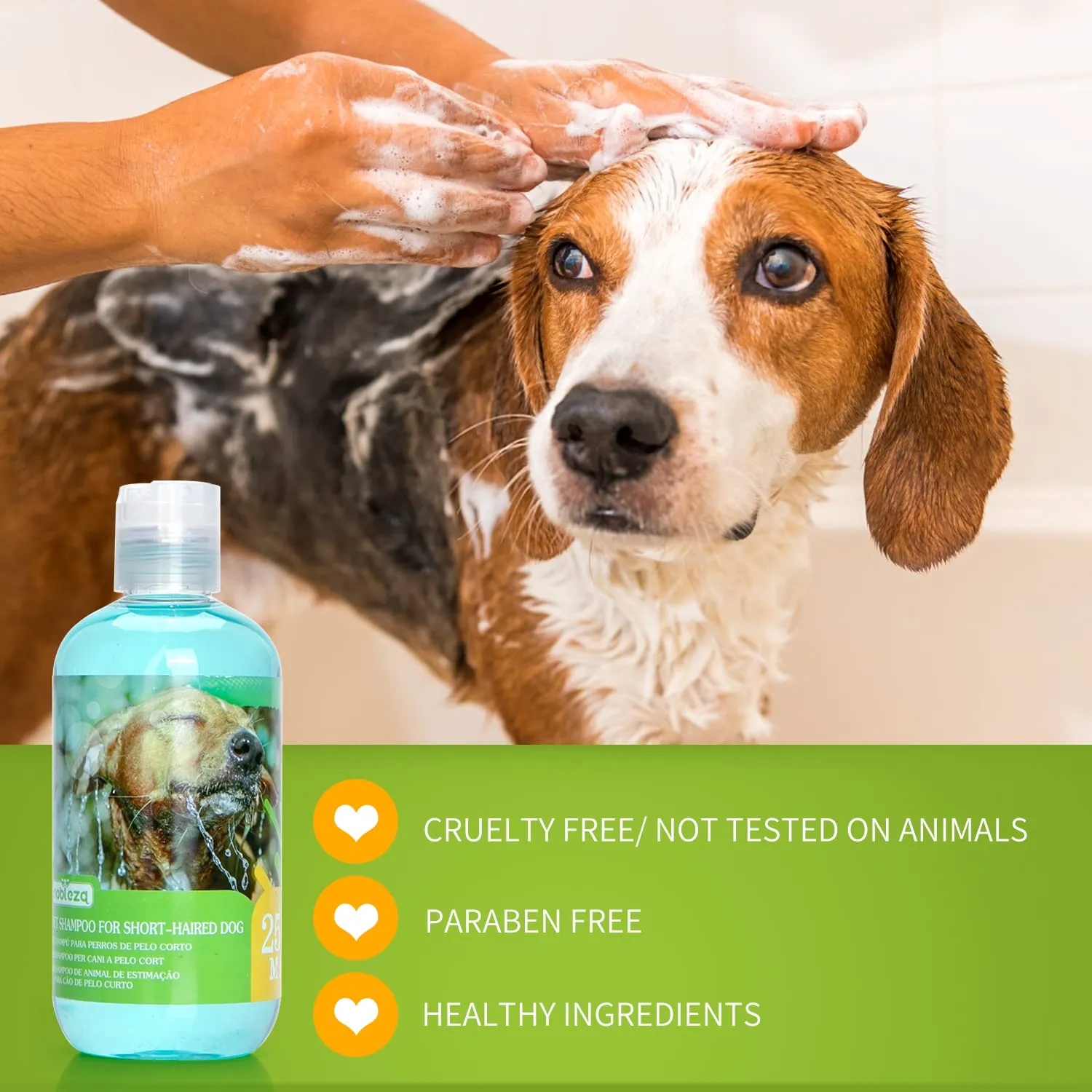 Nobleza Shampoo Delicato per Cuccioli Cani Profumo di Mandorla e Miele,Ideale Shampoo Cani Pelo Corto,Shampoo Igienizzante per Bulldog e Carlino 250 ml - immagine 2