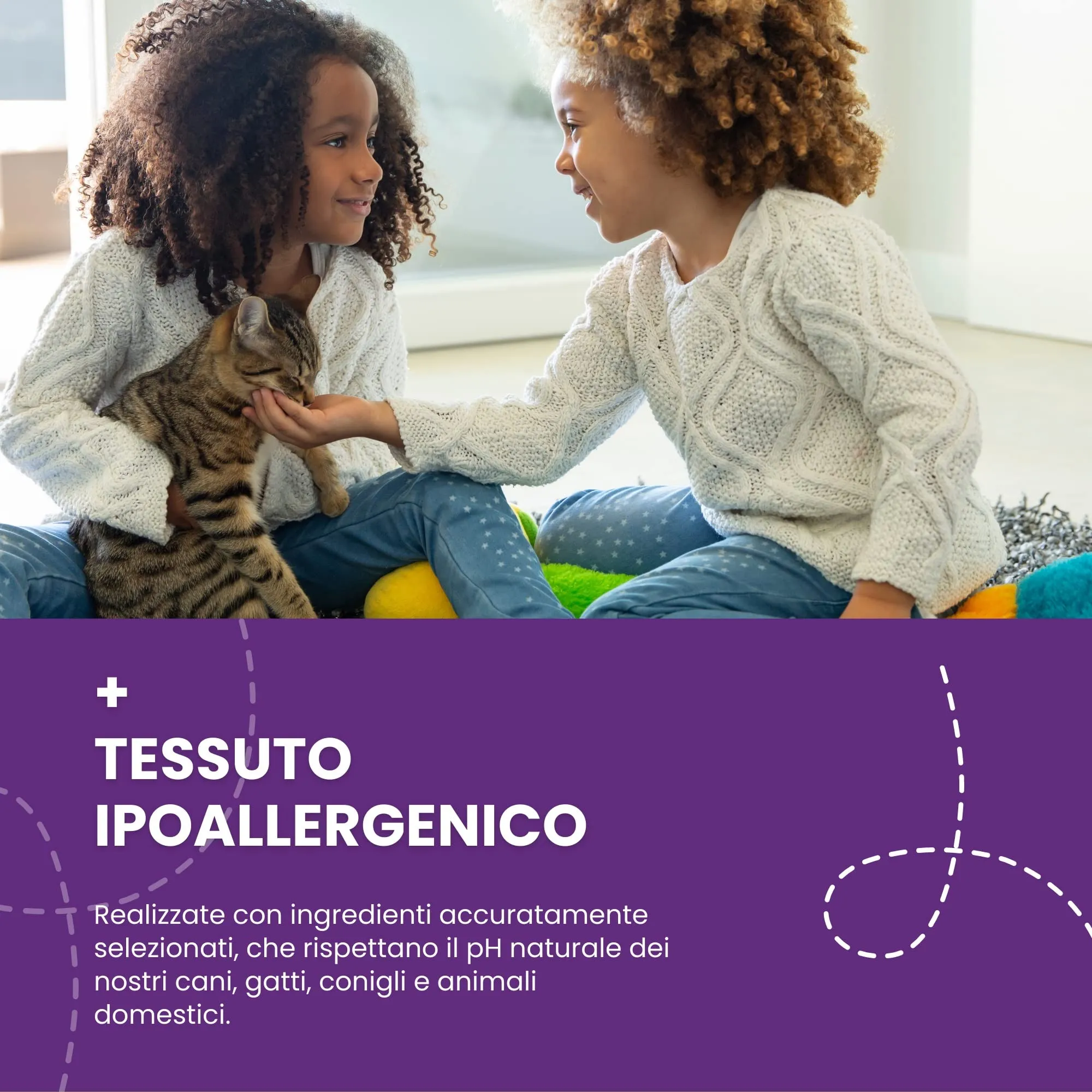 Italian Pet - Salviette Biodegradabili Aloe Vera e Lavanda - Salviette Detergenti Umidificate per Zampe, Muso e Pelo di Cani, Gatti, Conigli, Animali Domestici - 50 Salviette BIO Monouso - 20x30 cm - immagine 9
