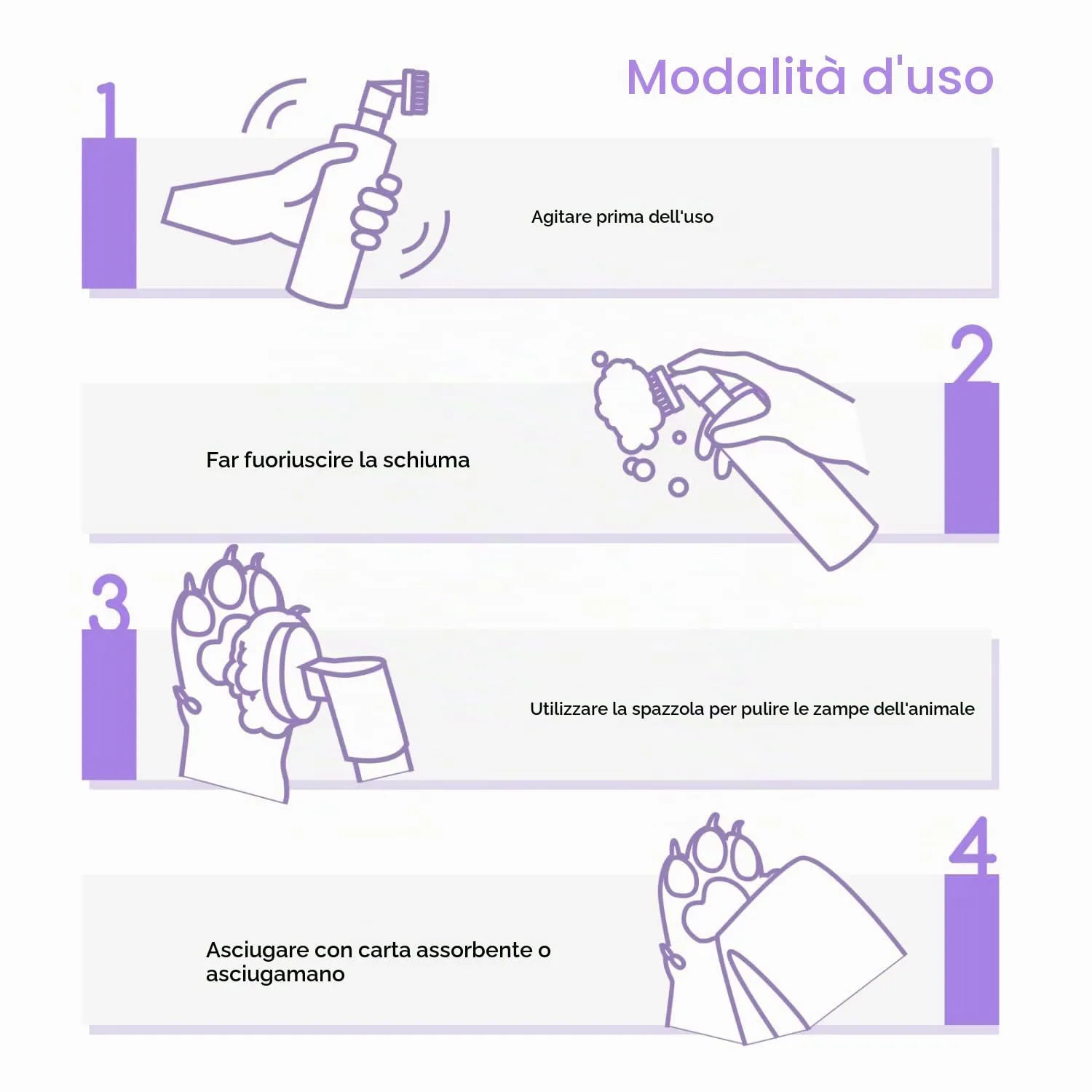 Nobleza Shampoo a Secco per Cani e Gatti e Coniglio,Dopo aver portato a spasso il cane, prima di andare a letto,Ipoallergenico Shampoo per Cuccioli di Gattino Con Profumo di Lavanda(250ml) - immagine 6