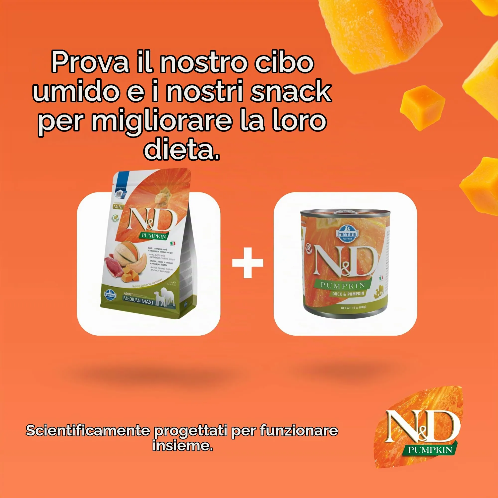 N&D PUMPKIN DOG DUCK E MELONE CANTALUPO ADULT Medium & Maxi 12kg - immagine 9
