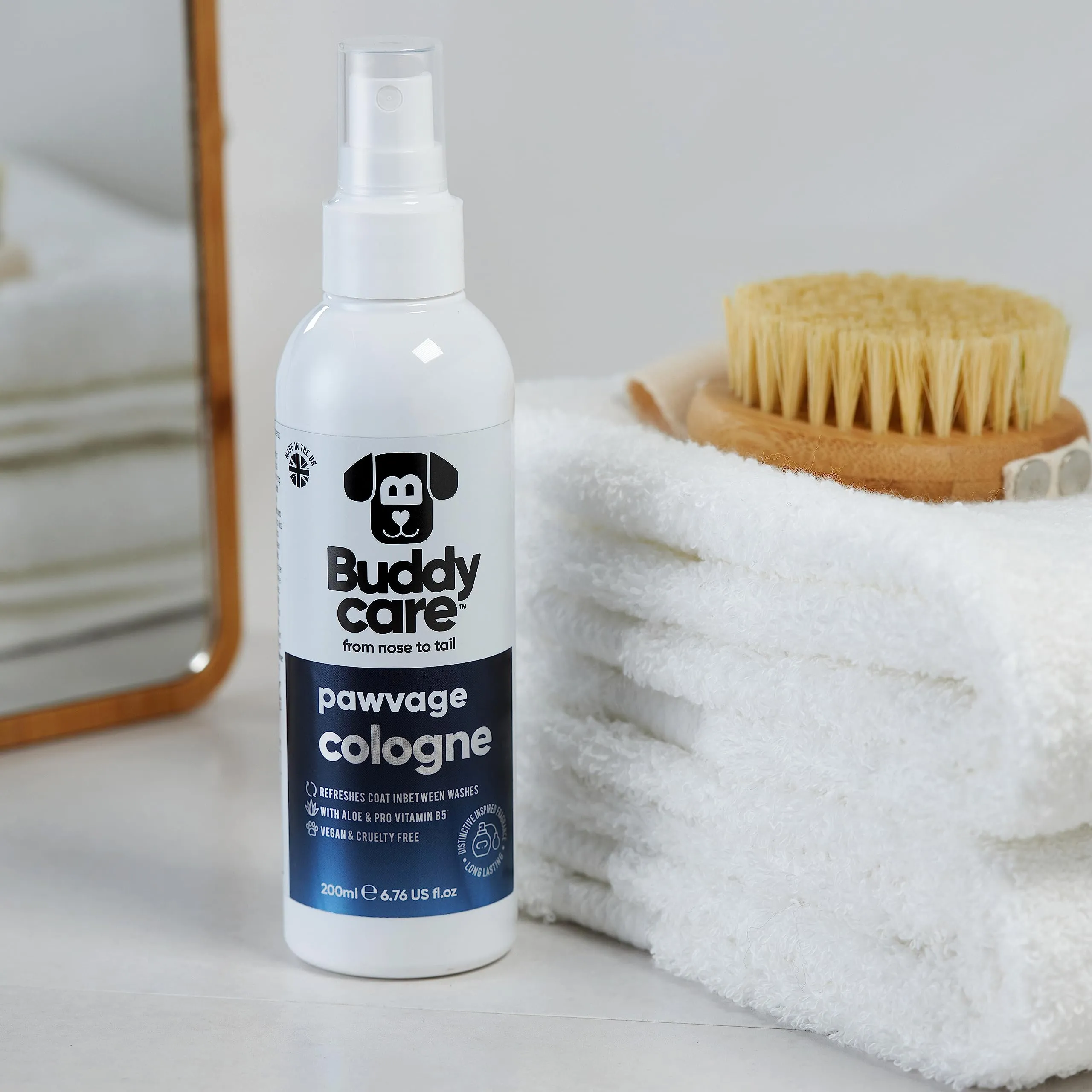 Buddycare Colonia per cani - Colonia per cani dal profumo caratteristico e ispirato - Rinfresca tra un lavaggio e l'altro del cane, Pawvage, 200 ml (confezione da 1) - immagine 5