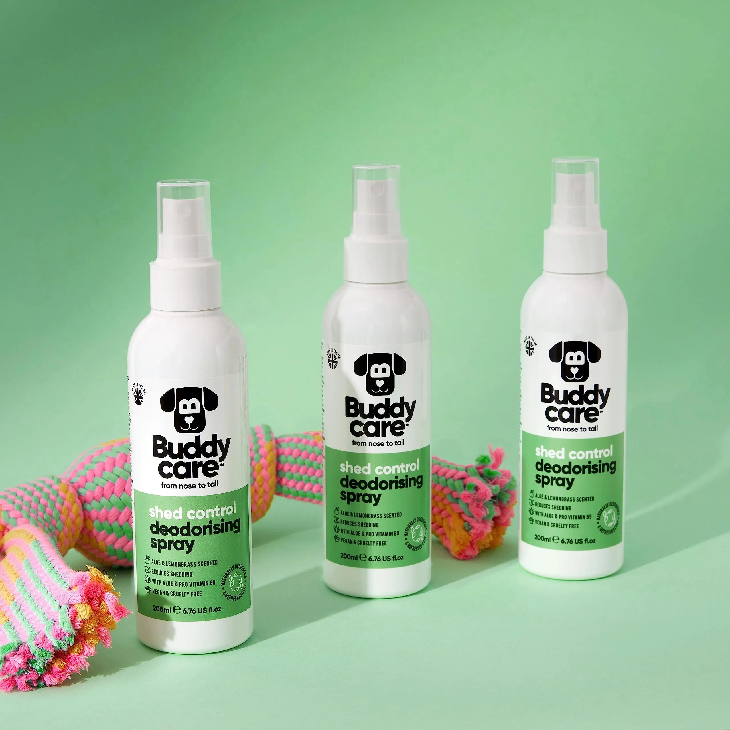 Buddycare Spray Deodorante per Cani - Spray Deodorante Rinfrescante per Cani - Con Aloe Vera e Pro Vitamina B5, Aloe Vera e Citronella, 200 ml (confezione da 1) - immagine 4
