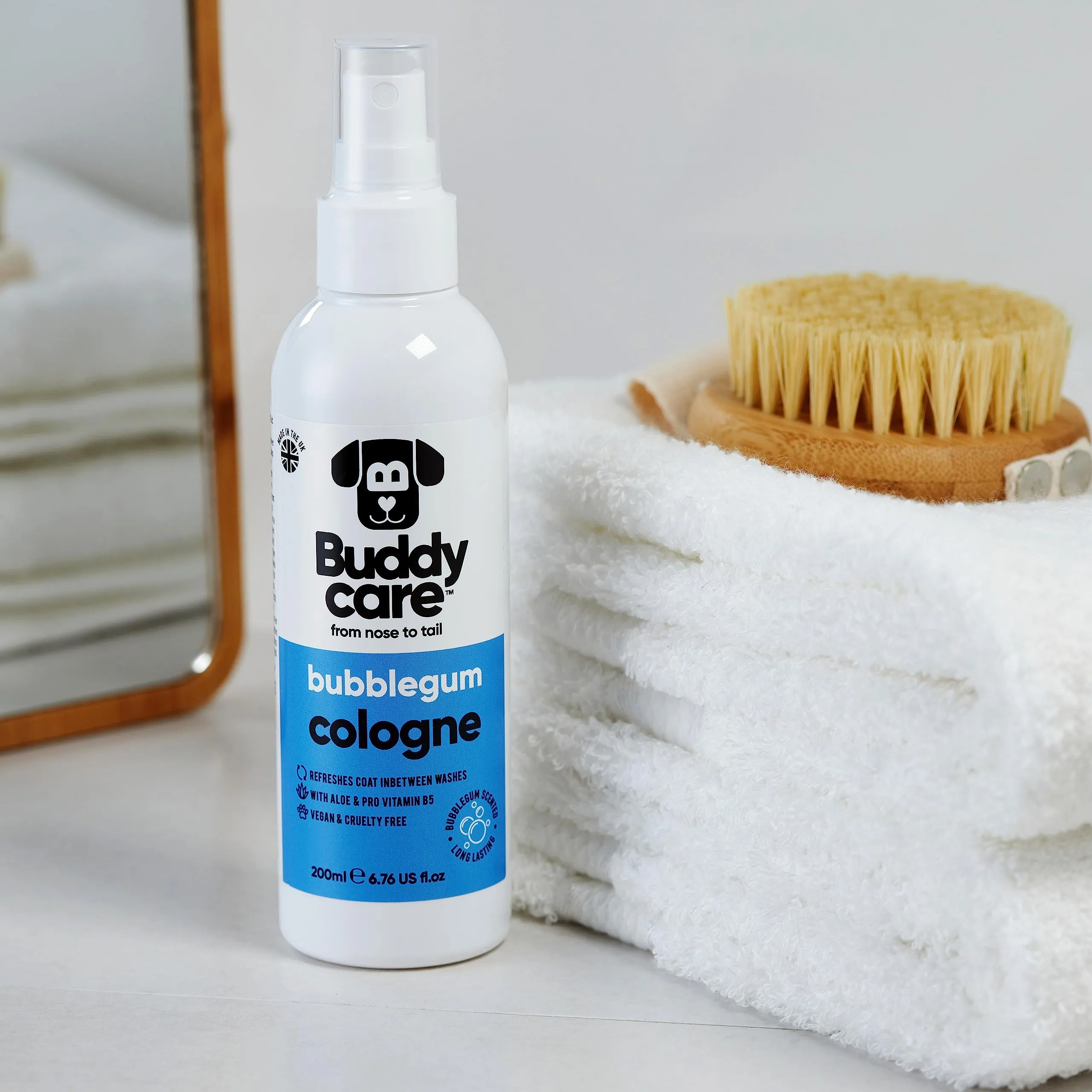 Buddycare Colonia per cani - Colonia per cani profumata dolce e giocosa - Rinfresca tra i lavaggi del cane, Gomma da masticare, 200 ml (confezione da 1) - immagine 5