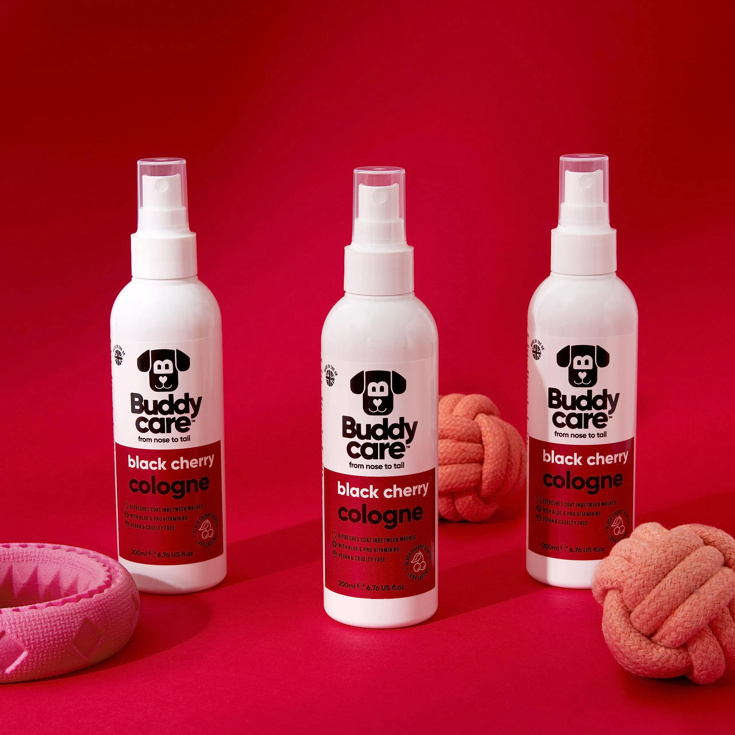 Buddycare Colonia per cani - Colonia per cani dal profumo fruttato e audace - Rinfresca tra i lavaggi del cane, Amarena, 200 ml (confezione da 1) - immagine 4