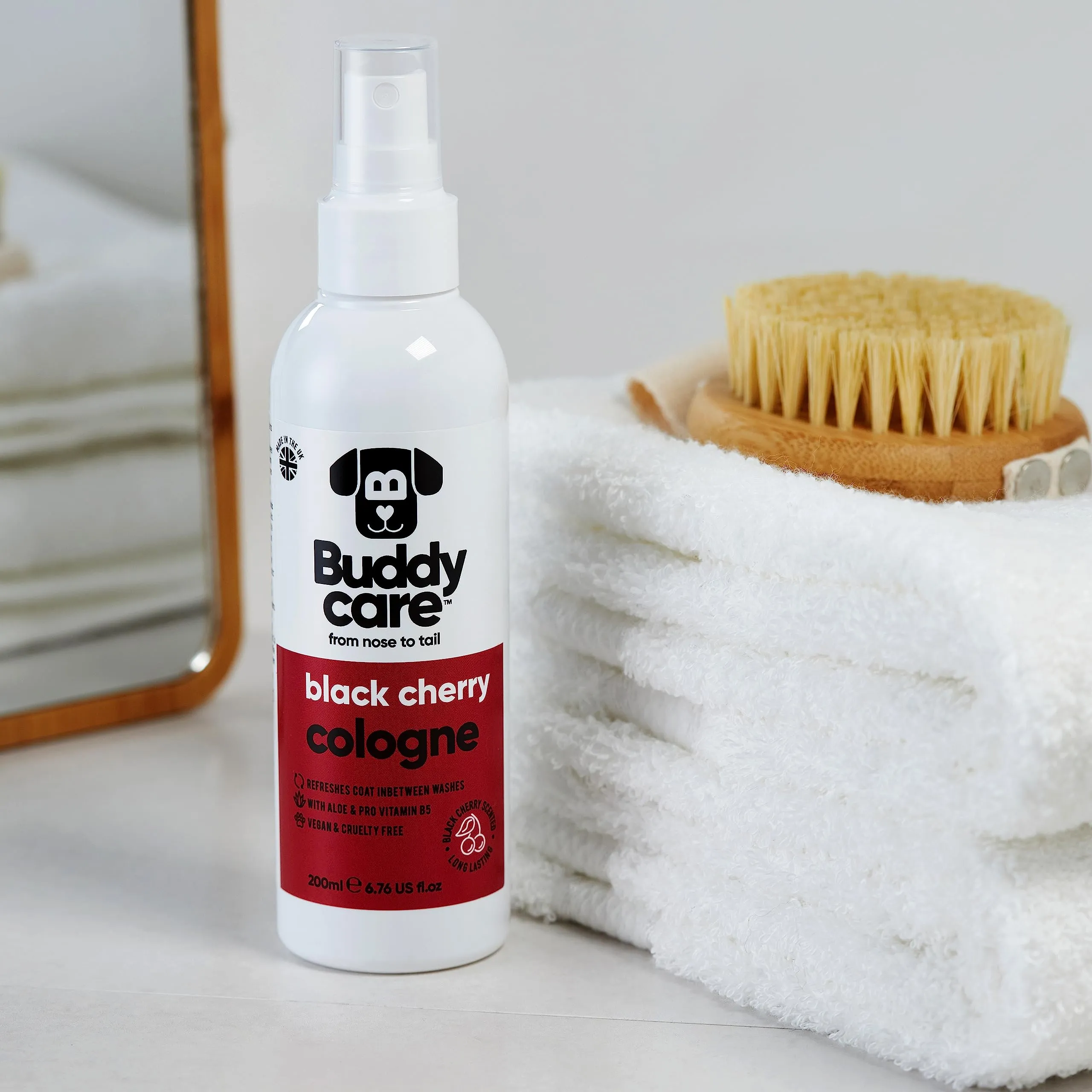 Buddycare Colonia per cani - Colonia per cani dal profumo fruttato e audace - Rinfresca tra i lavaggi del cane, Amarena, 200 ml (confezione da 1) - immagine 5