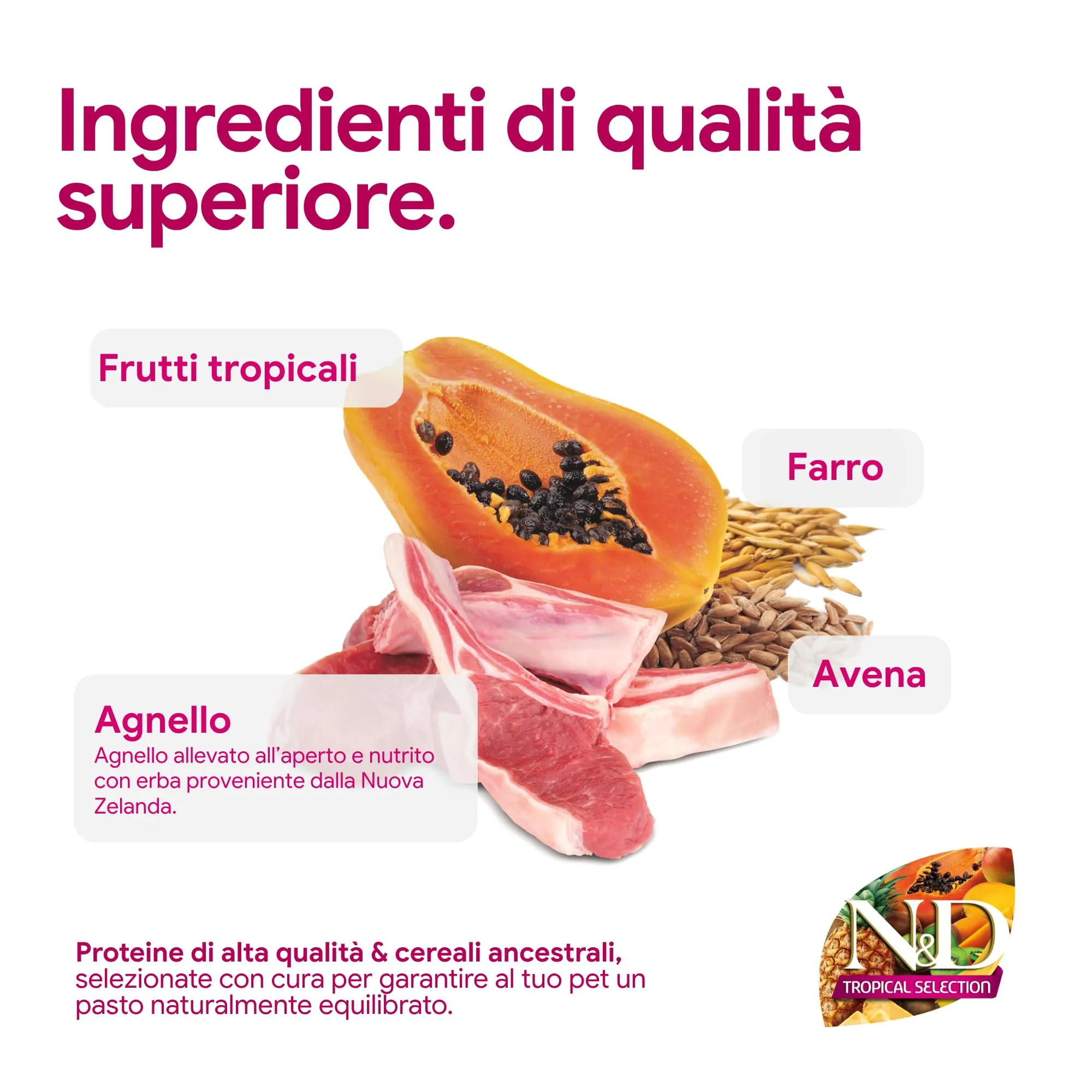 N&D Tropical Selection Lamb and tropical fruits Adult Mini 5.00 kg - immagine 4