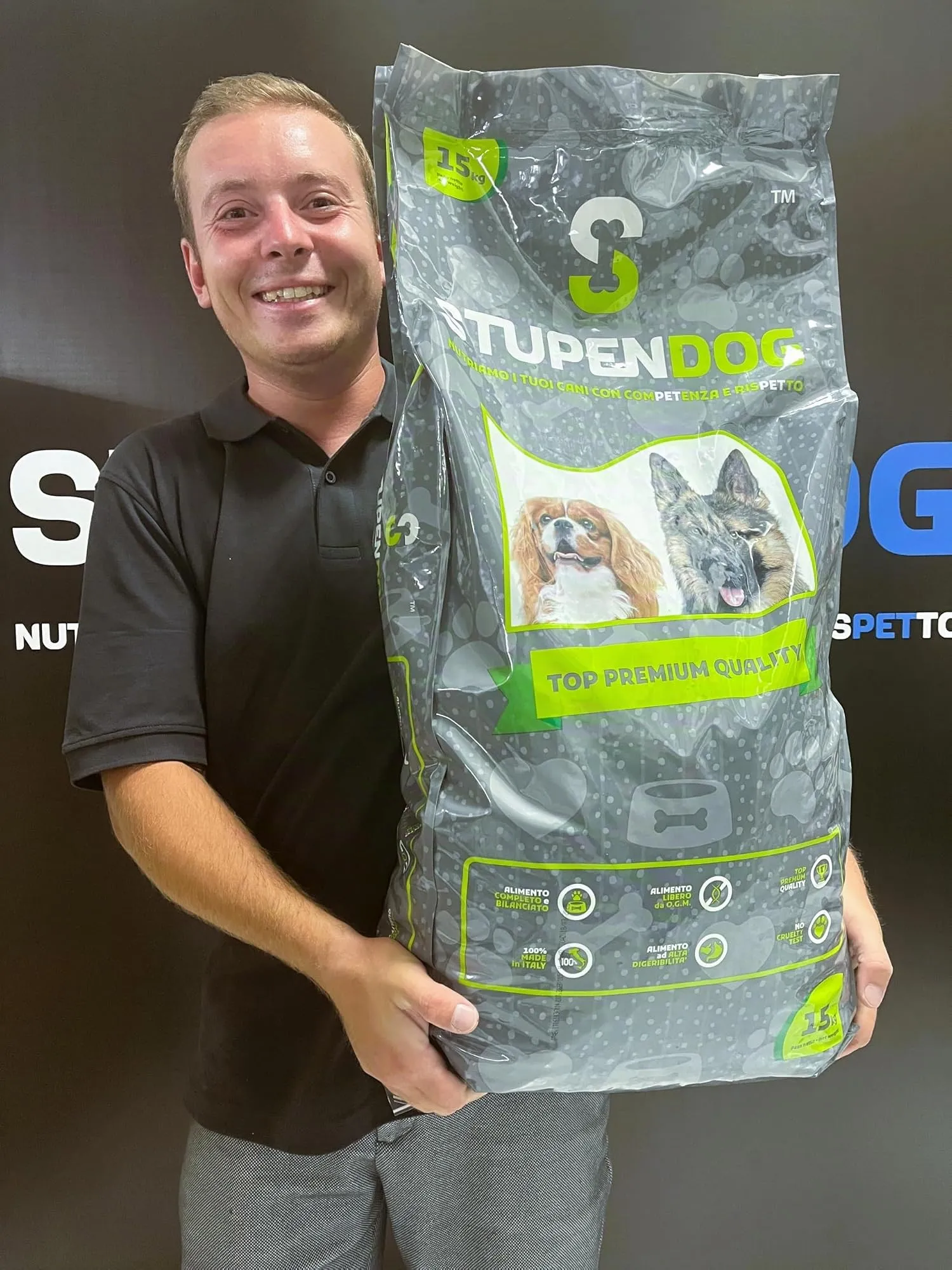 STUPENDOG Crocchette Cani Maiale 15kg per Cani Adulti Taglia Medio/grande in Mantenimento - Croccantini cane - Cibo per cani - immagine 8