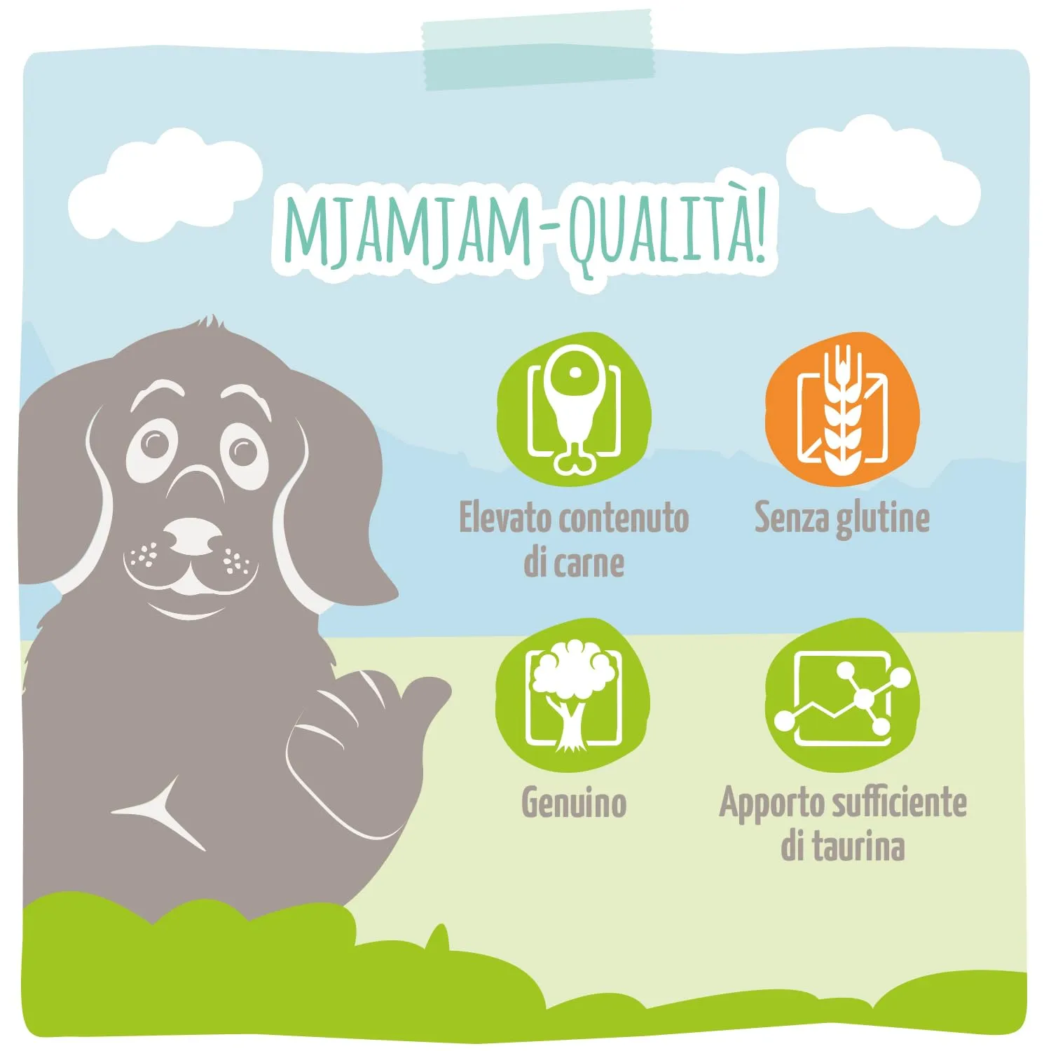 MjAMjAM - Cibo umido premium per cani - Quetschie - tenero tacchino accompagnato da riso cotto con zucchine, confezione da 12 (12 x 125g), senza glutine con carne extra - immagine 4