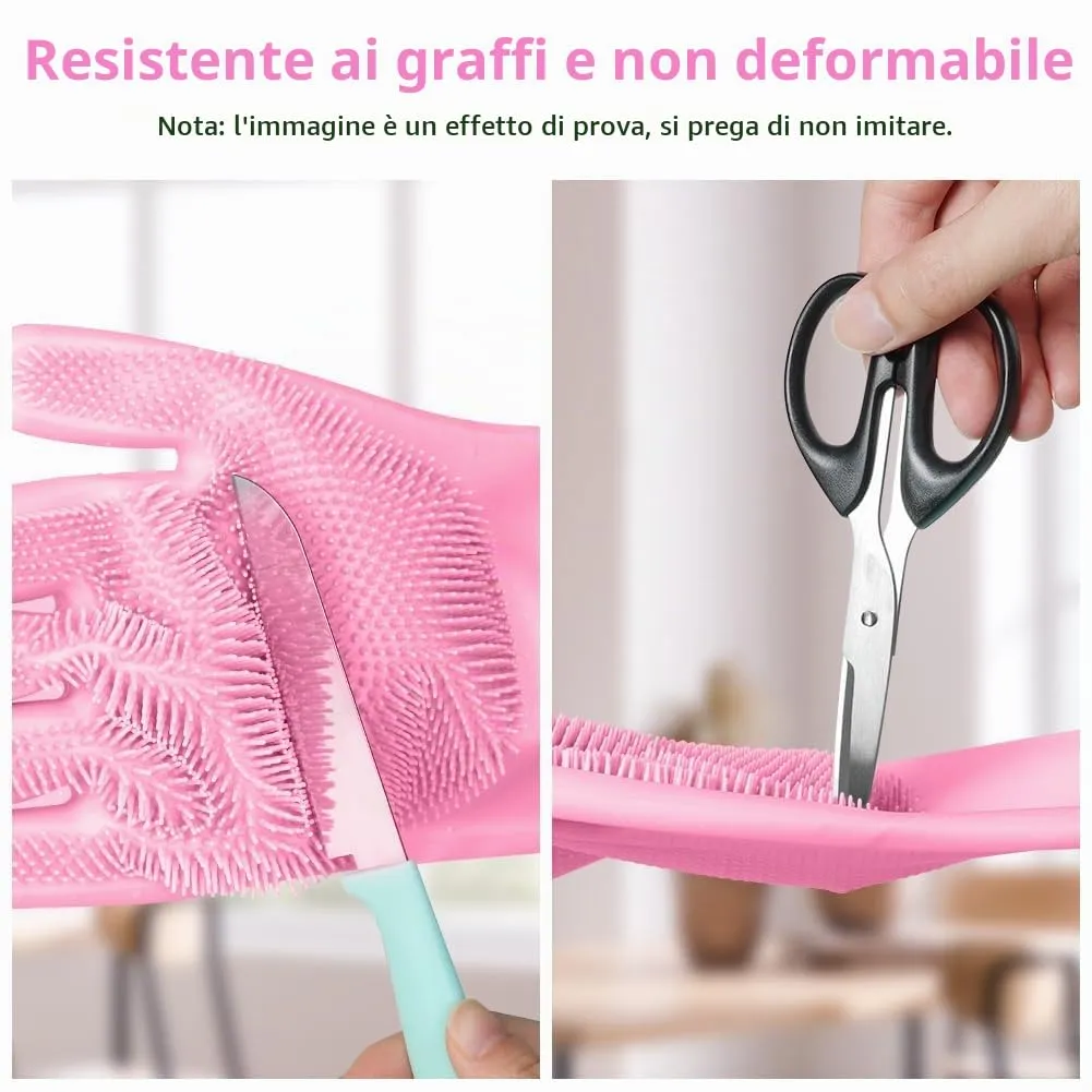 AMFUN Guanti da Toelettatura per Animali Domestici, Guanto per Gatti Cani, Guanti da Bagno in Morbido Silicone con Spazzola A Setole Morbide per Cani Gatti Coniglio - immagine 5