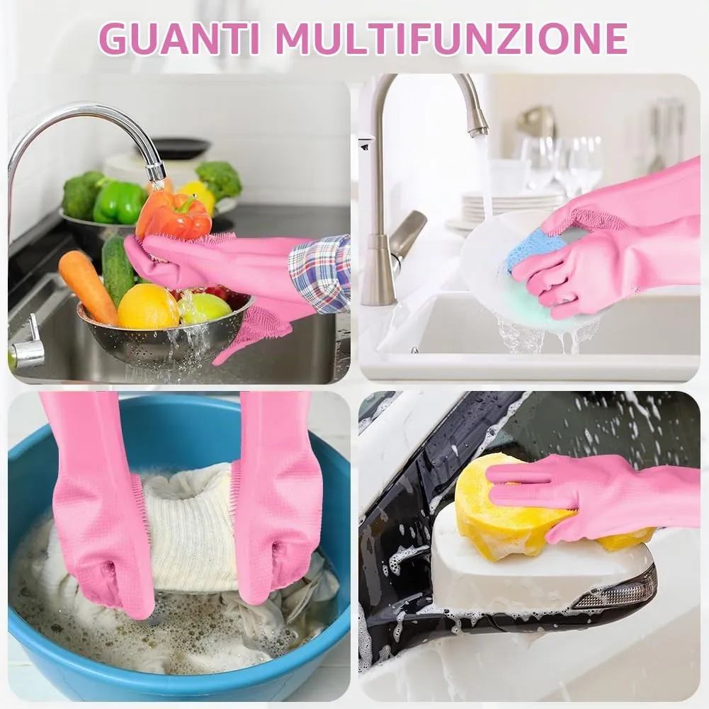 AMFUN Guanti da Toelettatura per Animali Domestici, Guanto per Gatti Cani, Guanti da Bagno in Morbido Silicone con Spazzola A Setole Morbide per Cani Gatti Coniglio - immagine 6