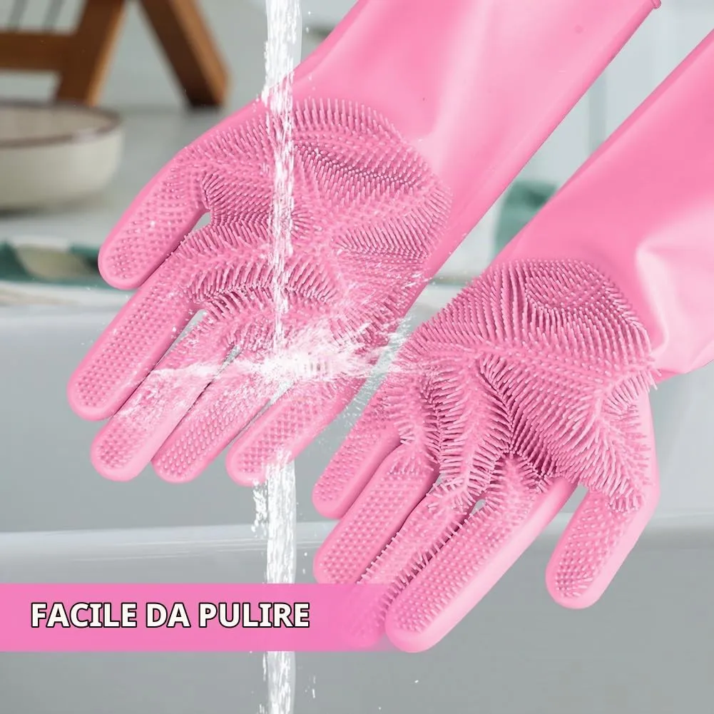 AMFUN Guanti da Toelettatura per Animali Domestici, Guanto per Gatti Cani, Guanti da Bagno in Morbido Silicone con Spazzola A Setole Morbide per Cani Gatti Coniglio - immagine 8