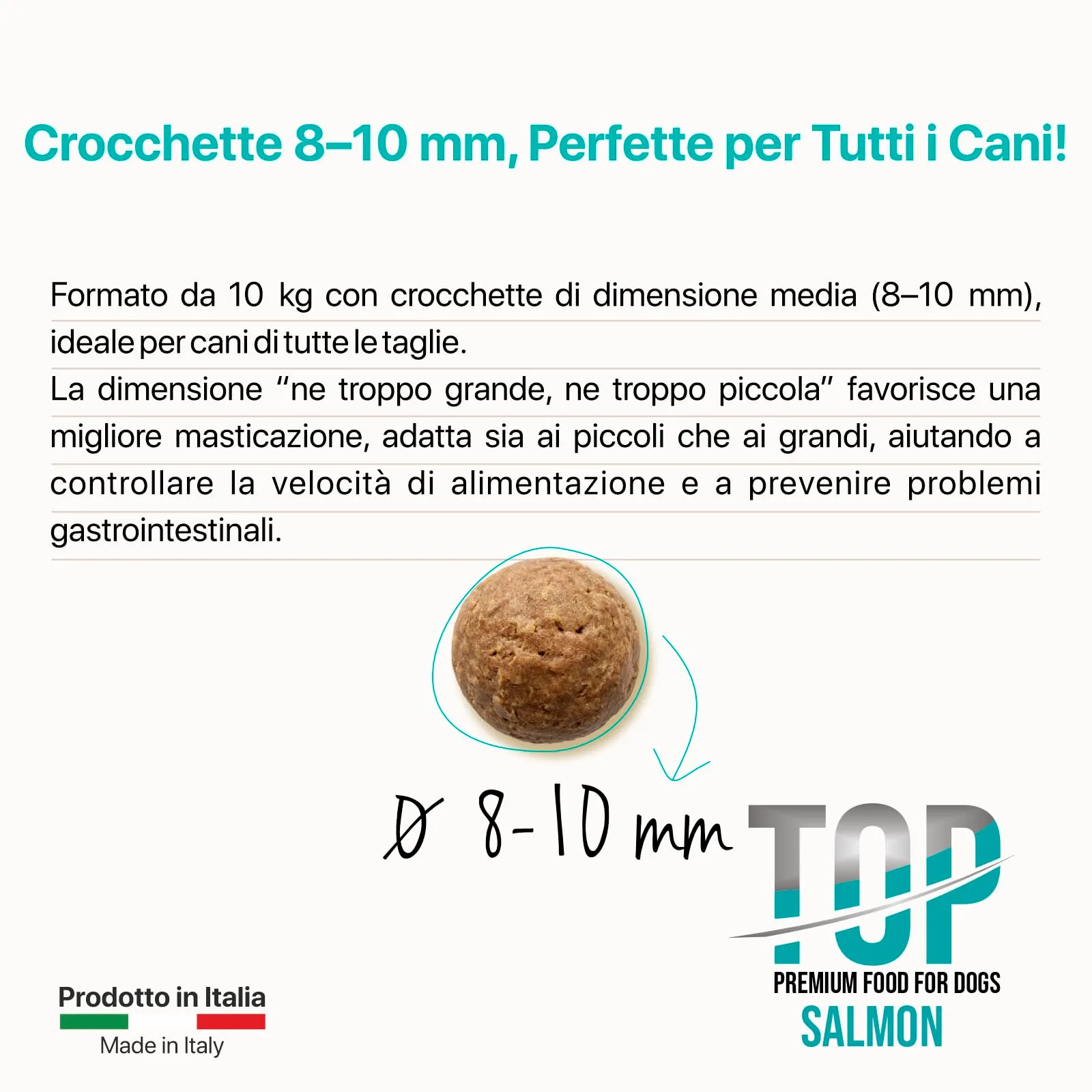 Top Salmon - Cibo per cani di taglia media e grande - ricco di salmone - confezione da 10 kg - immagine 7