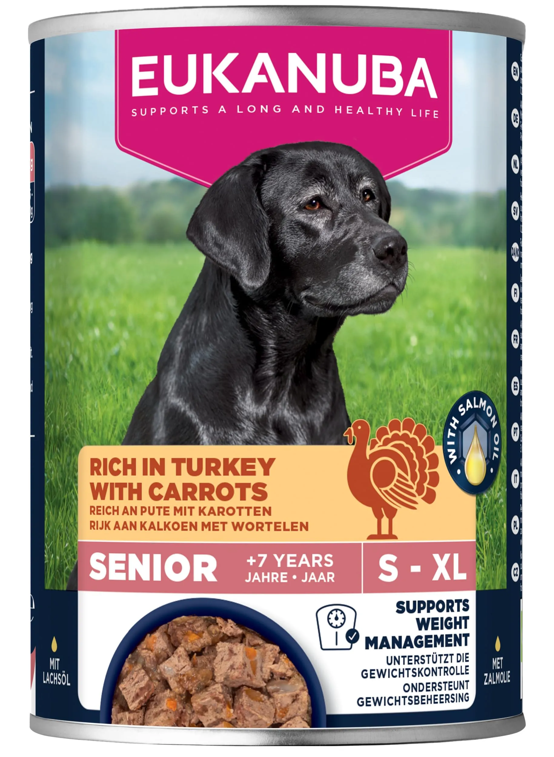 EUKANUBA Cibo umido per cani anziani con tacchino e carote, 6 x 400 g - immagine 8