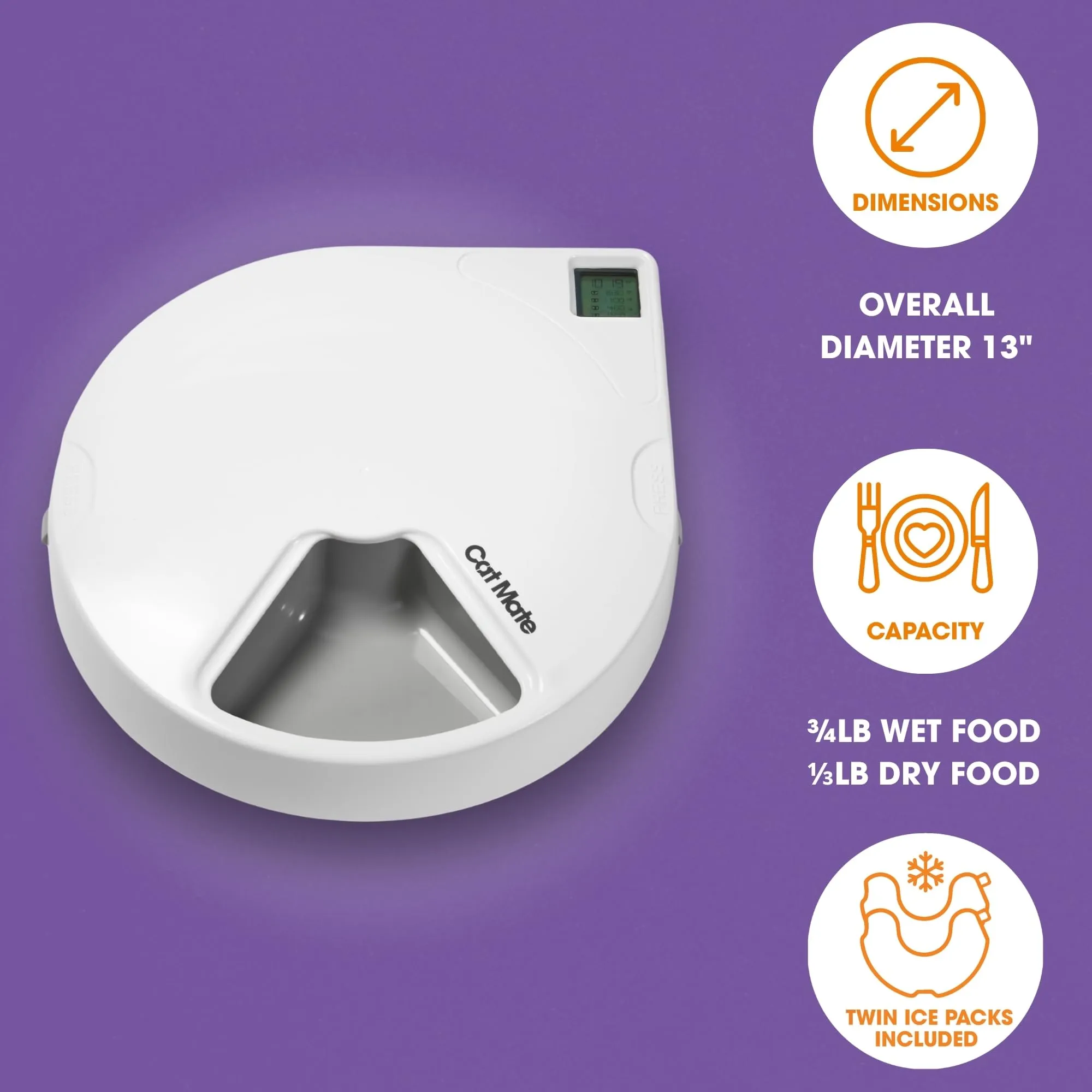 Cat Mate C500 Ciotola per dosaggio Automatico della Pappa, con Timer Digitale, per Gatti e Cani di Piccola Taglia - immagine 10