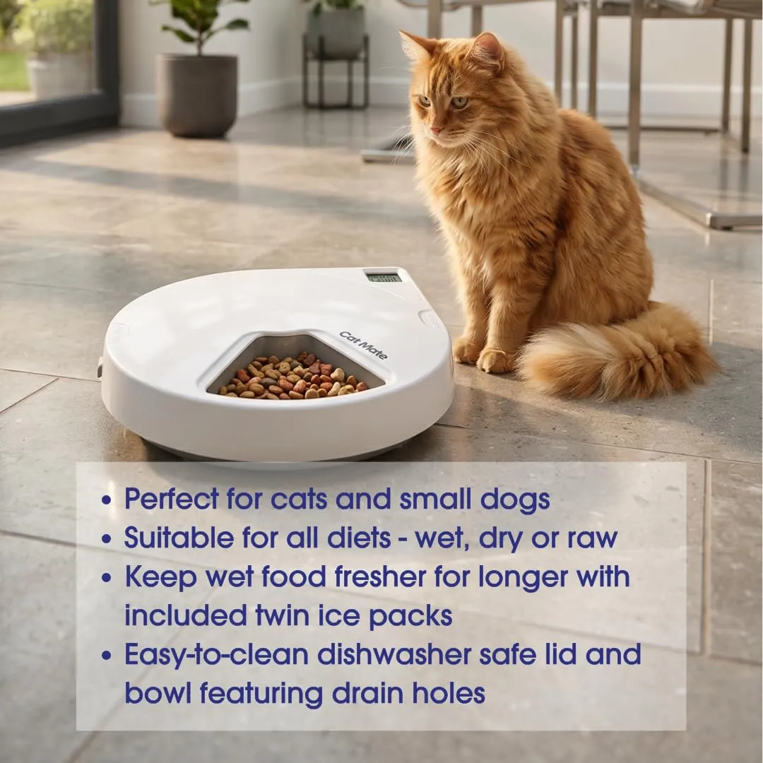 Cat Mate C500 Ciotola per dosaggio Automatico della Pappa, con Timer Digitale, per Gatti e Cani di Piccola Taglia - immagine 12