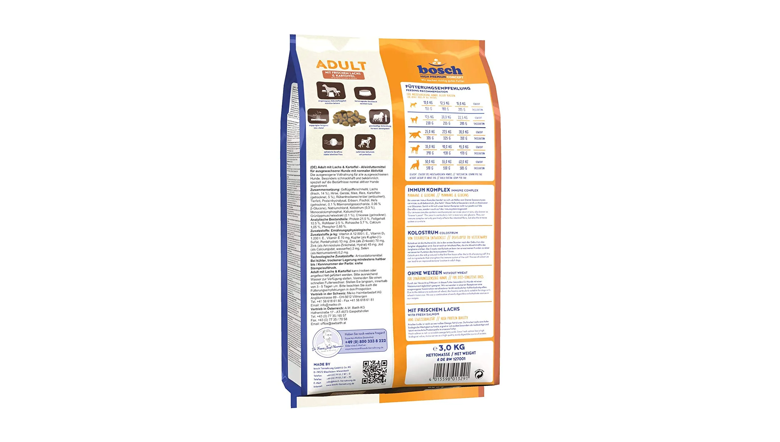 bosch HPC Adult con salmone fresco e patate | Cibo secco per cani adulti di tutte le razze | 1 x 3000 g - immagine 2