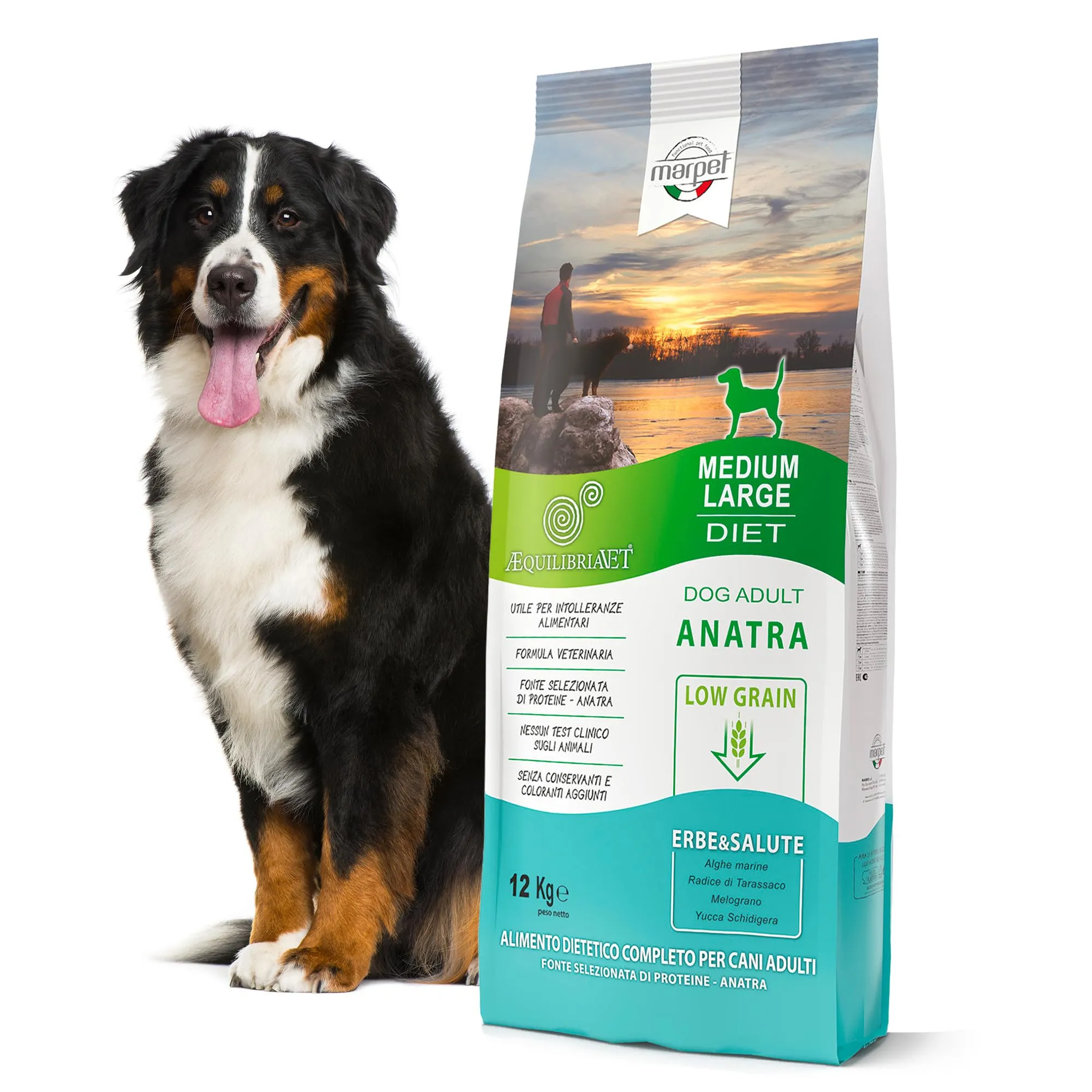 Marpet AequilibriaVet Anatra Low Grain Medium Large Diet, cani adulti, 12kg - immagine 2