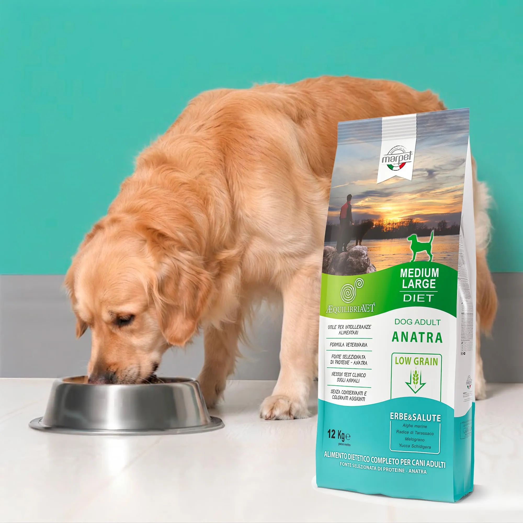 Marpet AequilibriaVet Anatra Low Grain Medium Large Diet, cani adulti, 12kg - immagine 5