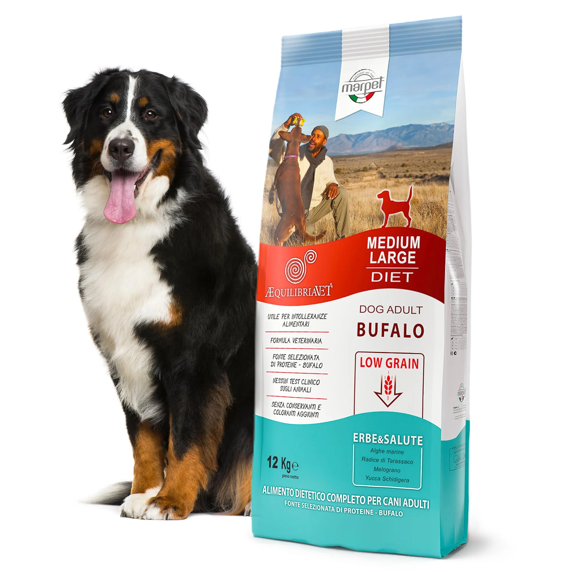 Marpet AequilibriaVet Bufalo Low Grain Medium Large Diet, cani adulti, 12kg - immagine 2