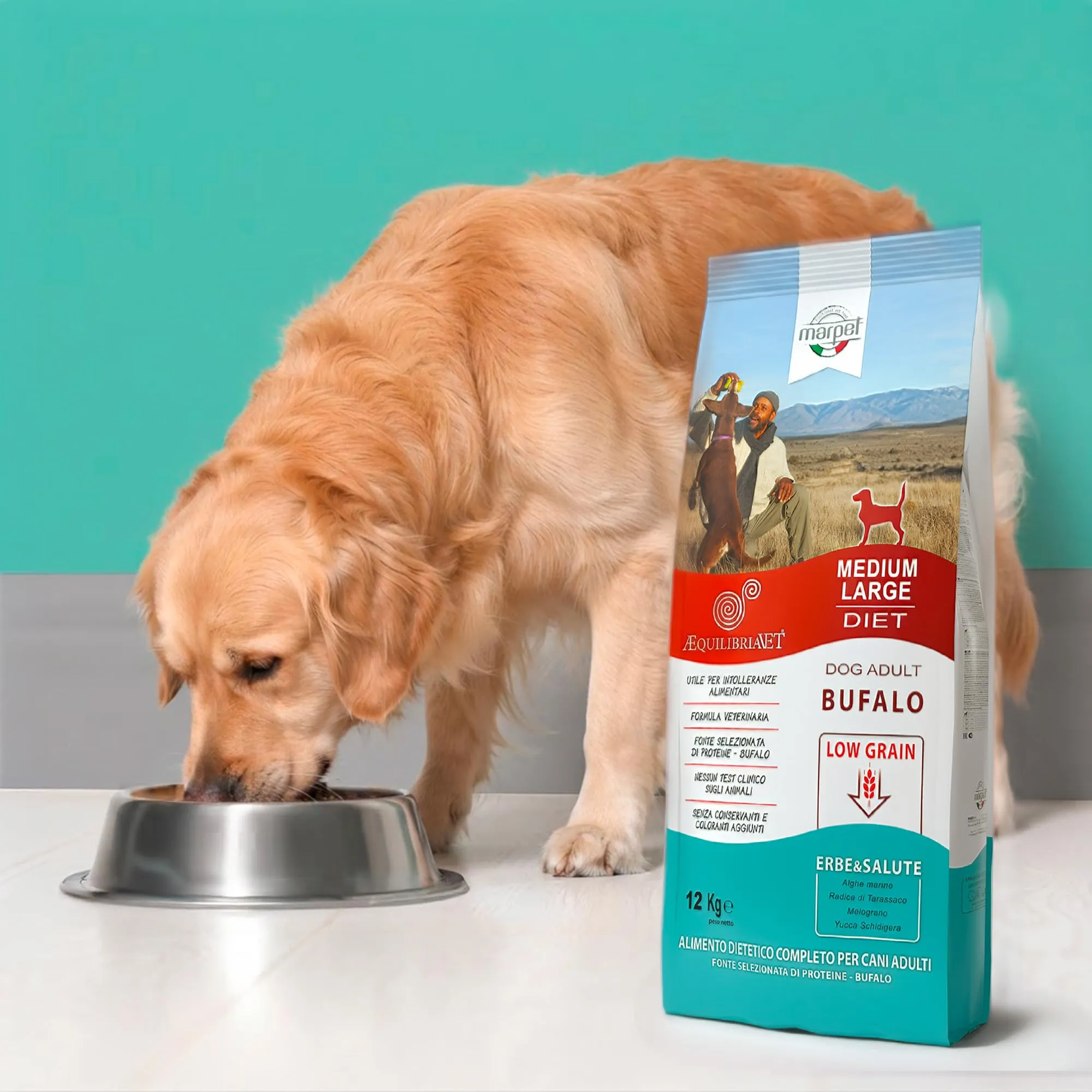 Marpet AequilibriaVet Bufalo Low Grain Medium Large Diet, cani adulti, 12kg - immagine 5