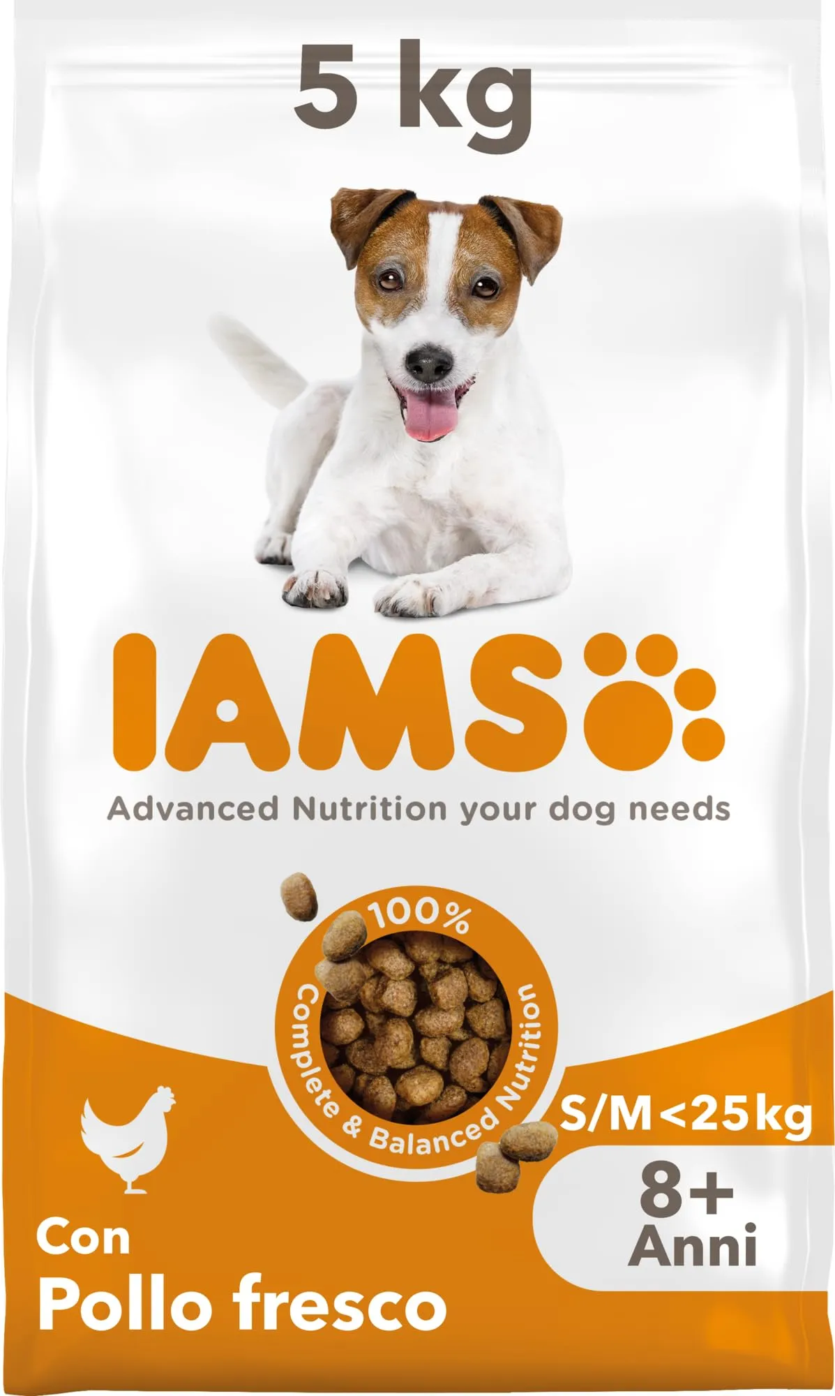 IAMS Cibo secco per cani anziani di taglia piccola/media con pollo, 5 kg - immagine 1