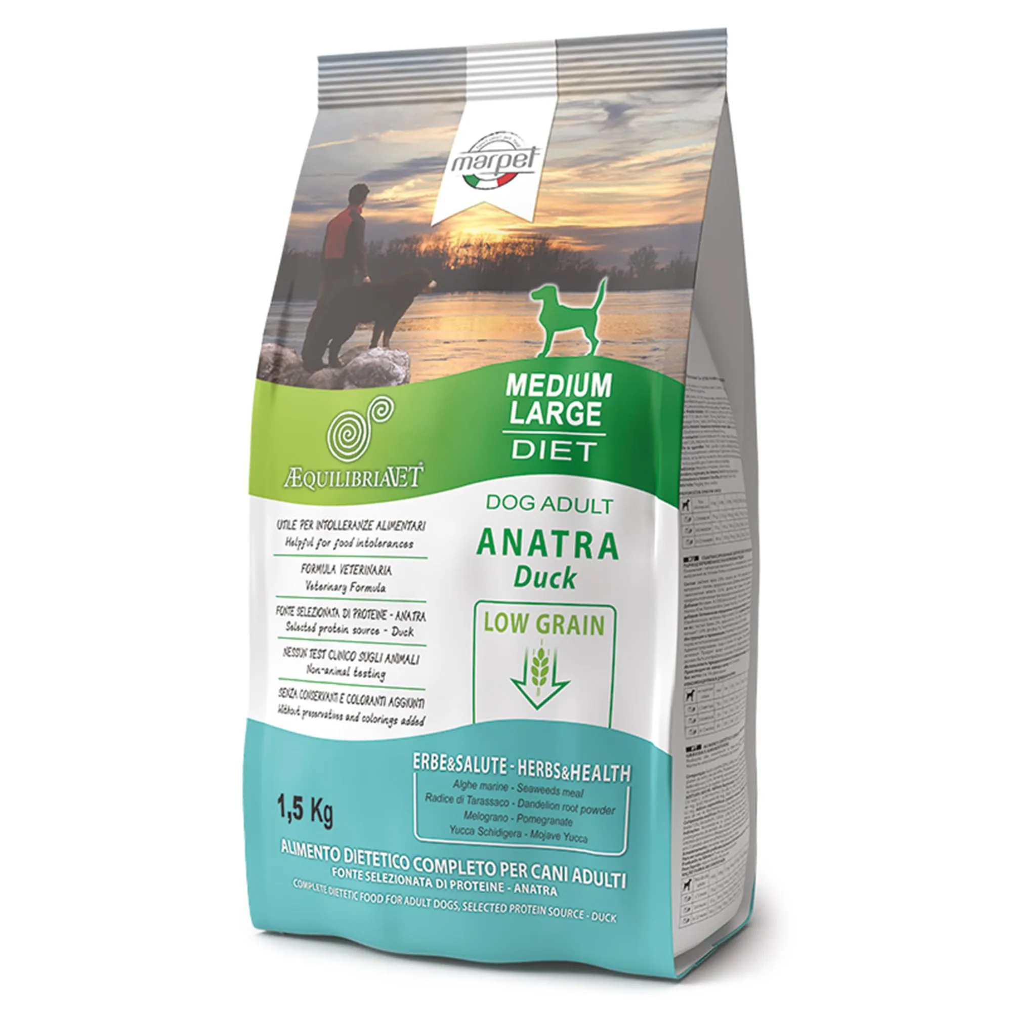 Marpet AequilibriaVet Anatra Medium Large Diet, cani adulti, 1,5 kg - immagine 1