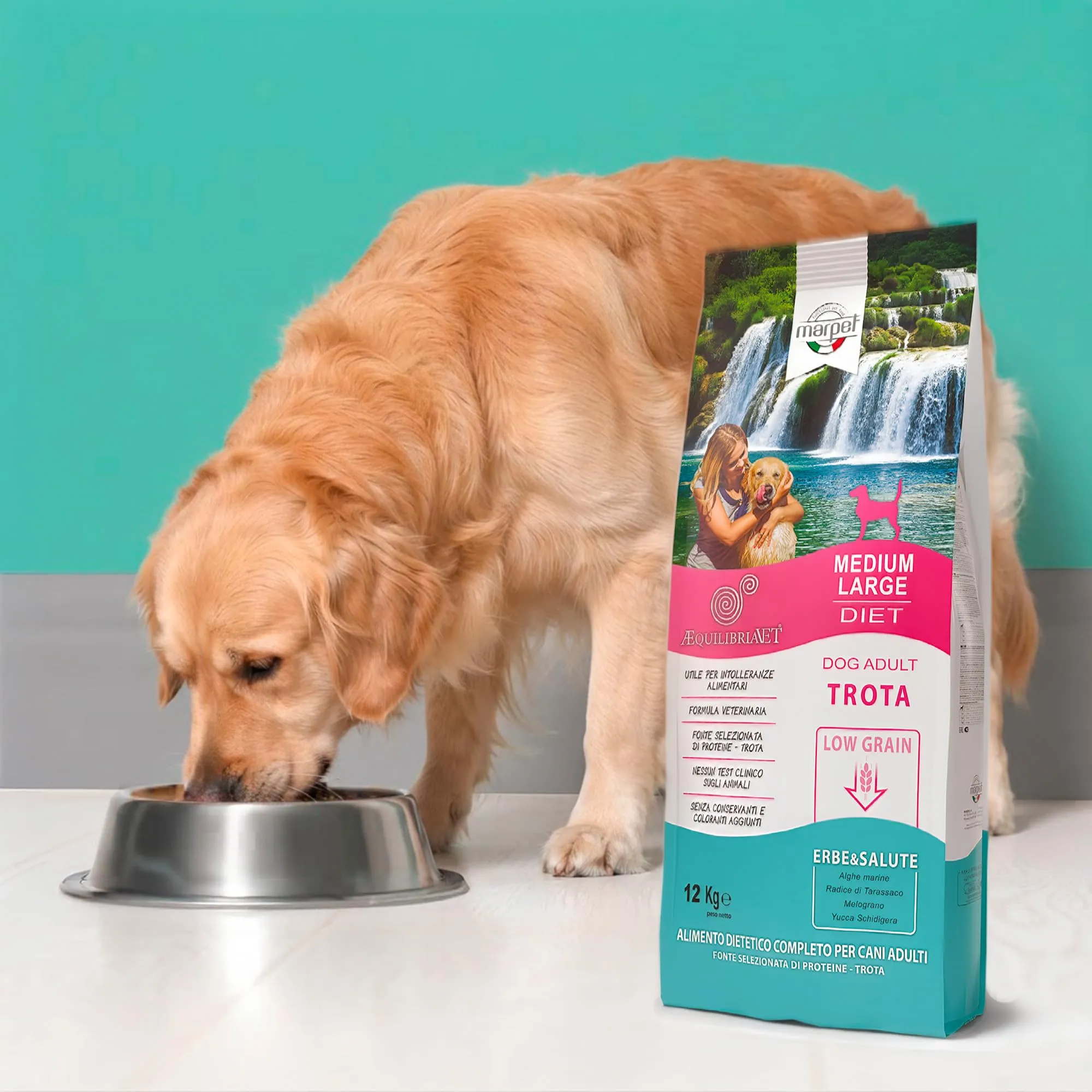 Marpet AequilibriaVet Trota Low Grain Medium Large Diet, cani adulti, 12 kg - immagine 5