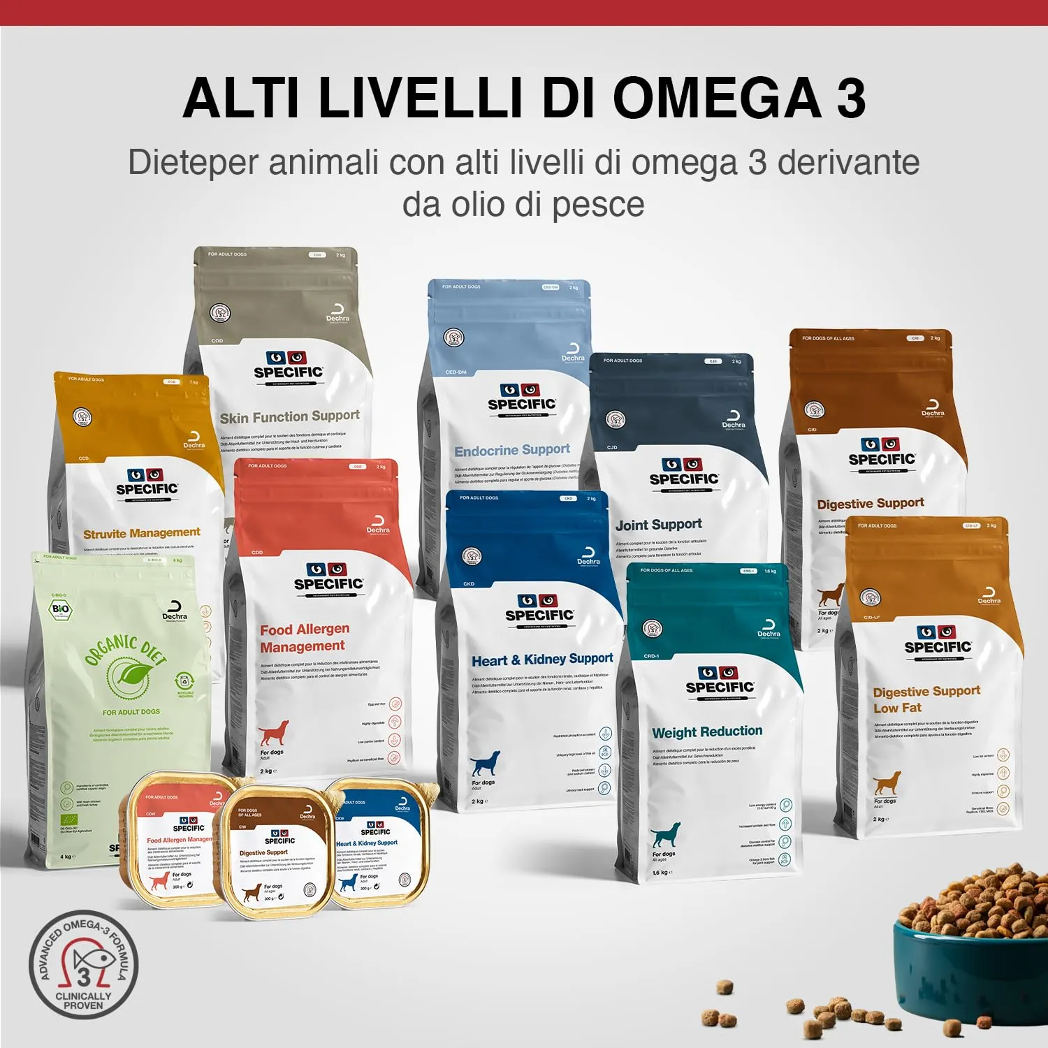 SPECIFIC® Allergen Management Plus (CΩD-HY) - 2kg - Crocchette ipoallergeniche per cani con salmone idrolizzato - Senza glutine - Per tutte le età - Dechra Veterinary Products - immagine 4
